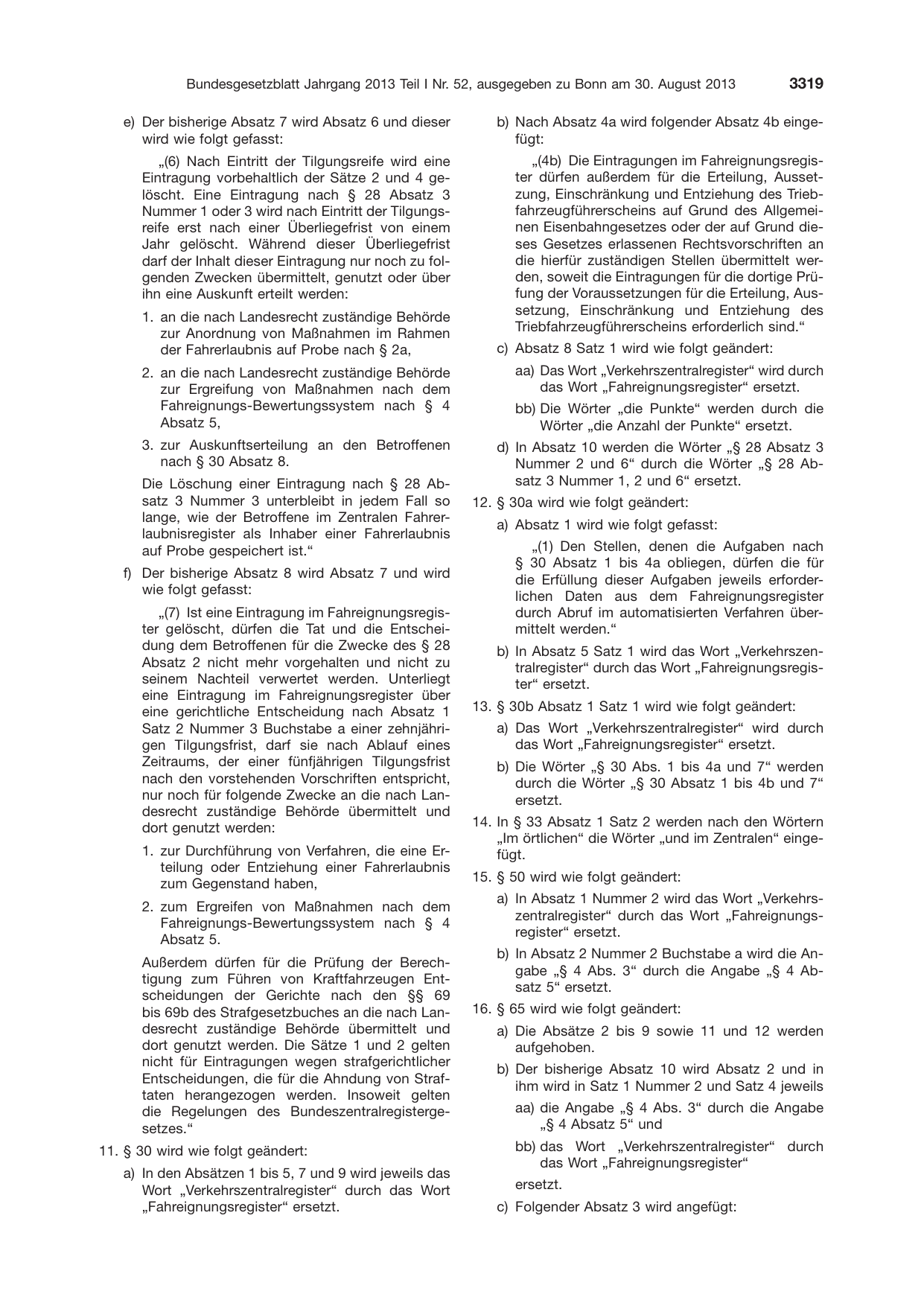 BGBl. 2013, Seite 3319 — Originalseite als Abbildung