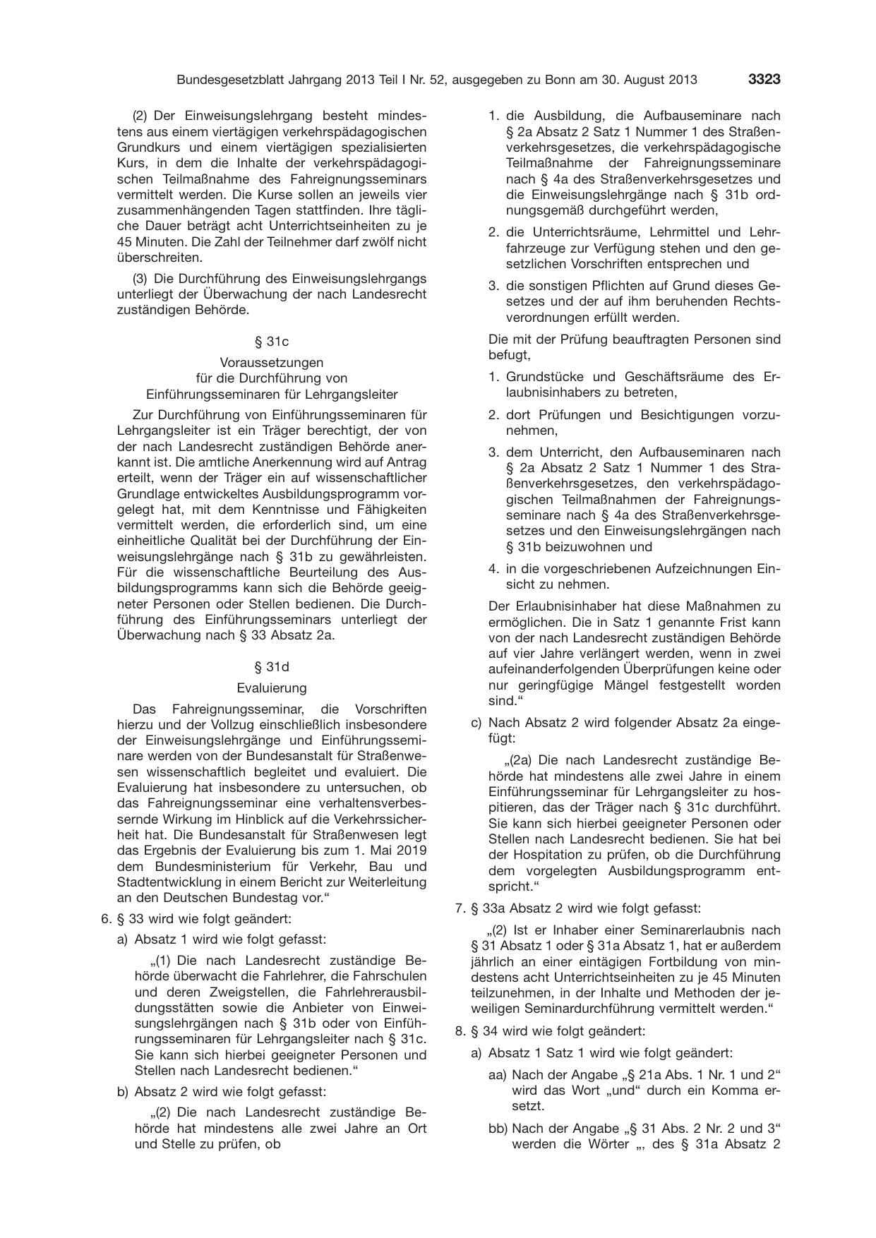 BGBl. 2013, Seite 3323 — Originalseite als Abbildung