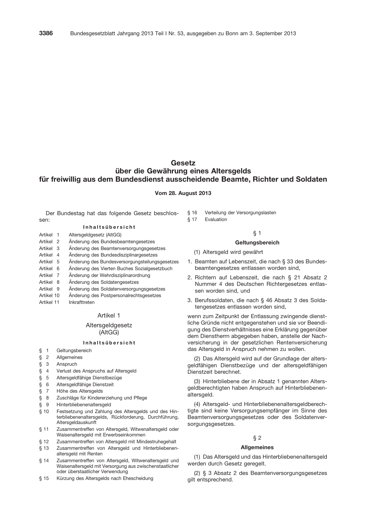 BGBl. 2013, Seite 3386 — Originalseite als Abbildung