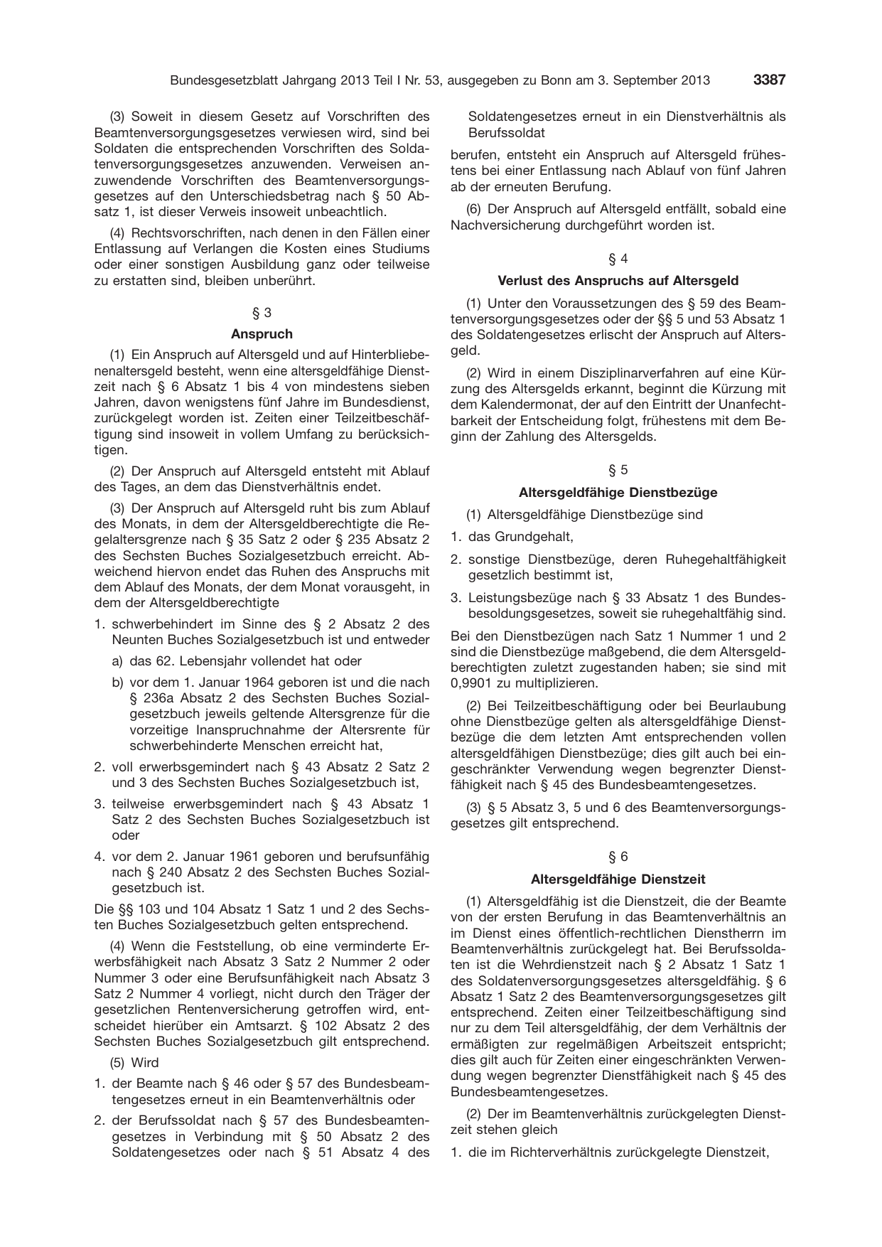 BGBl. 2013, Seite 3387 — Originalseite als Abbildung