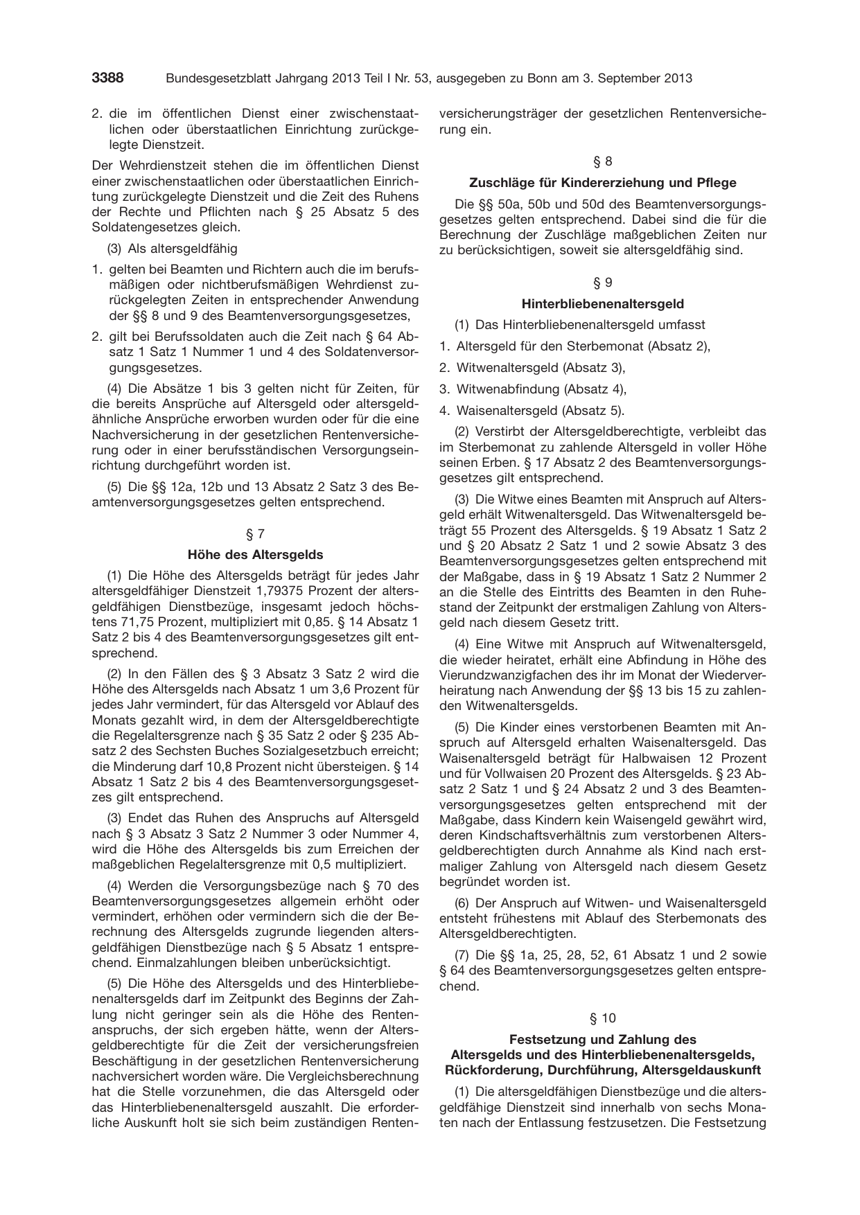BGBl. 2013, Seite 3388 — Originalseite als Abbildung