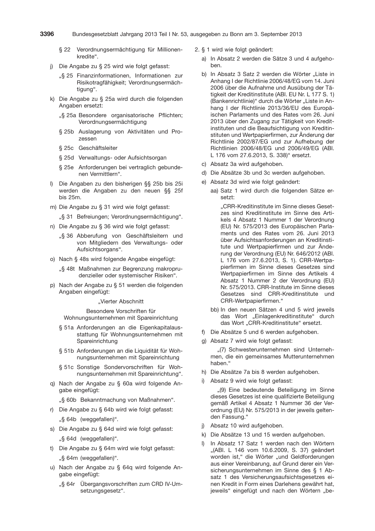 BGBl. 2013, Seite 3396 — Originalseite als Abbildung