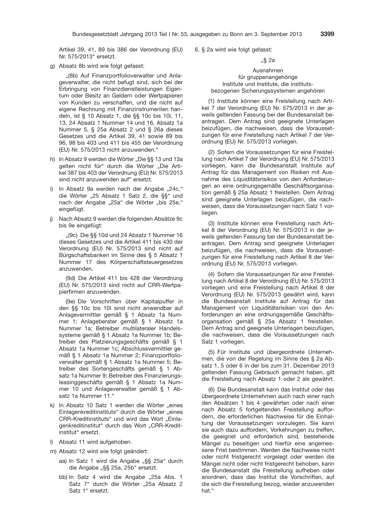 BGBl. 2013, Seite 3399 — Originalseite als Abbildung