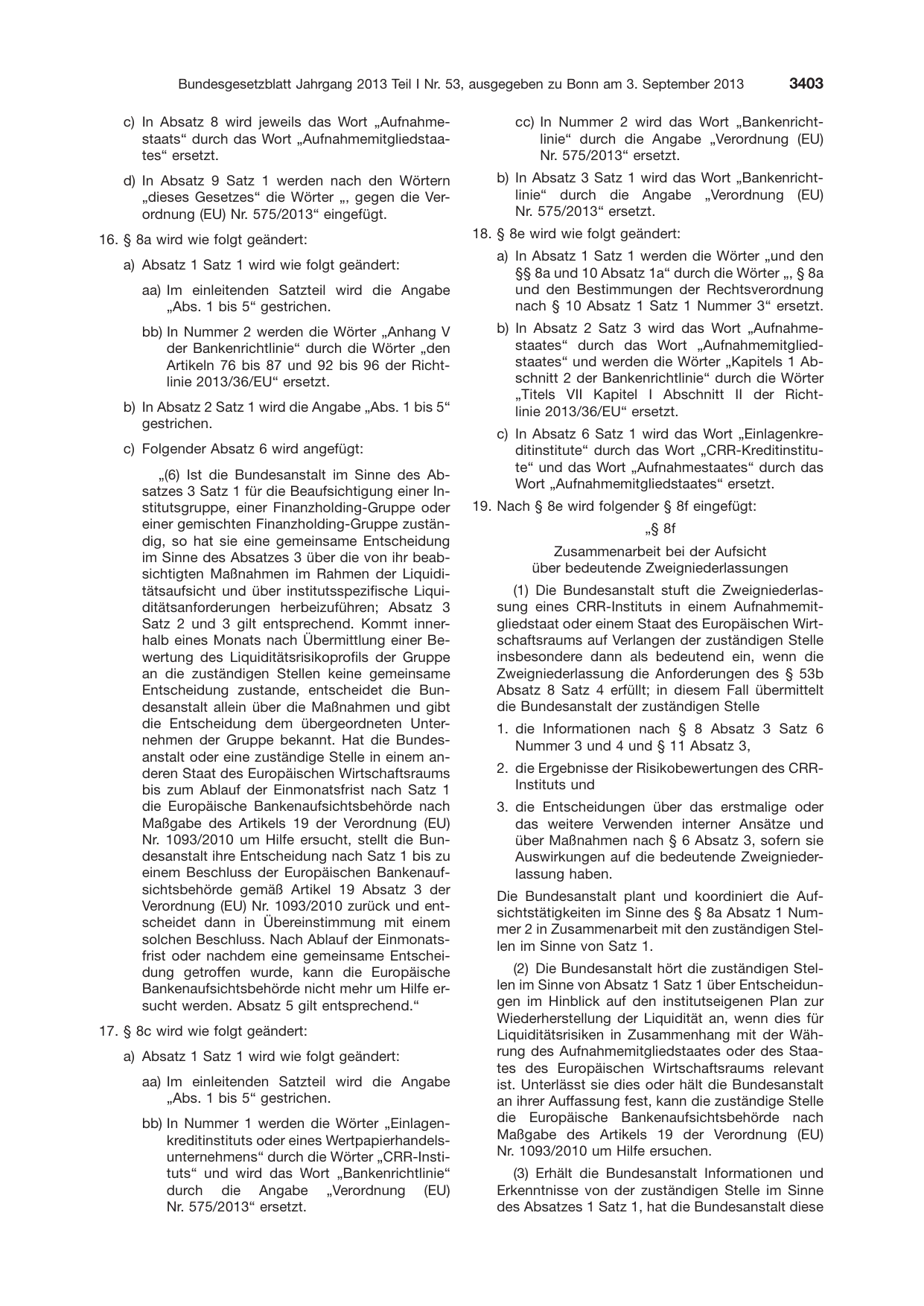 BGBl. 2013, Seite 3403 — Originalseite als Abbildung