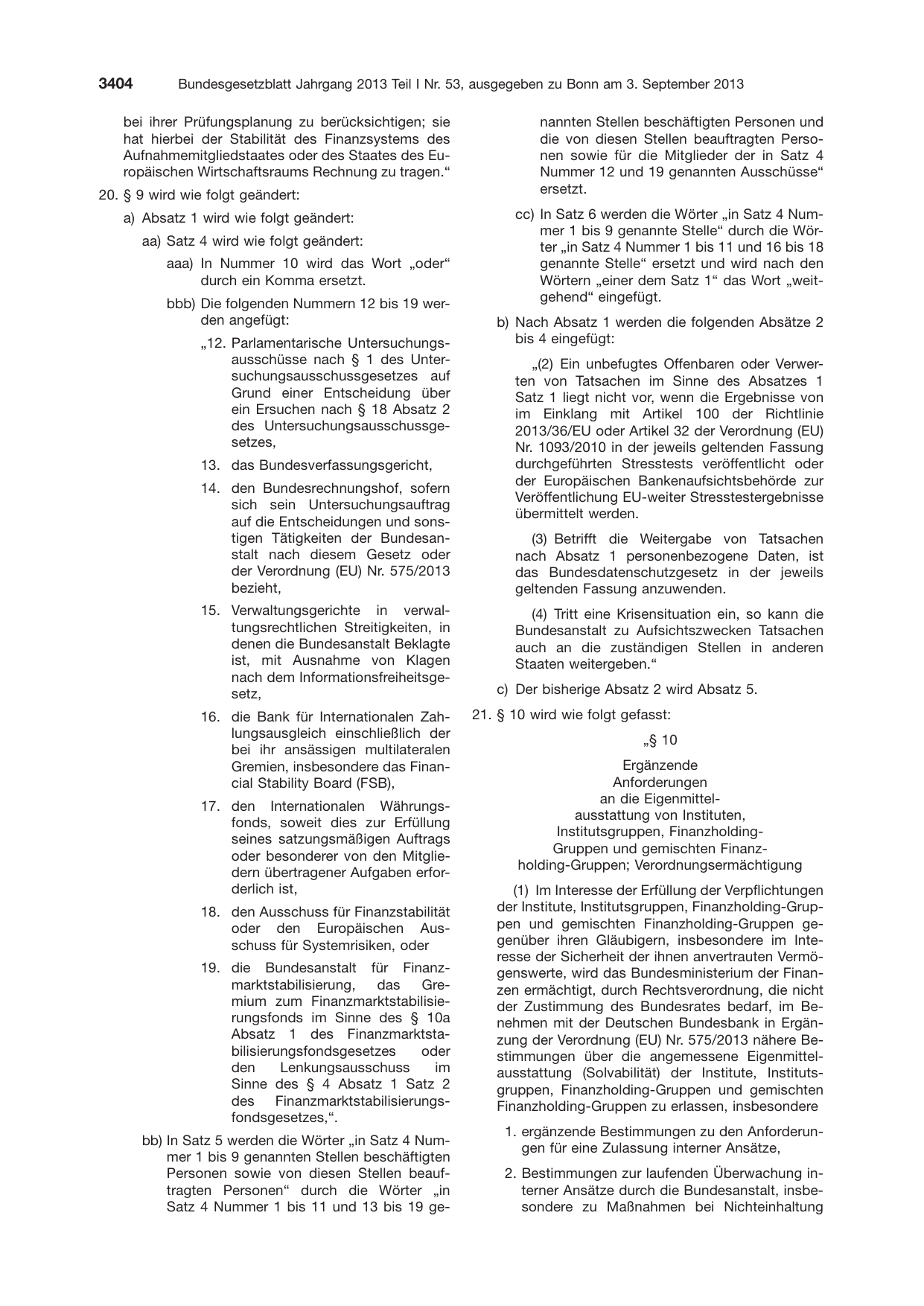 BGBl. 2013, Seite 3404 — Originalseite als Abbildung