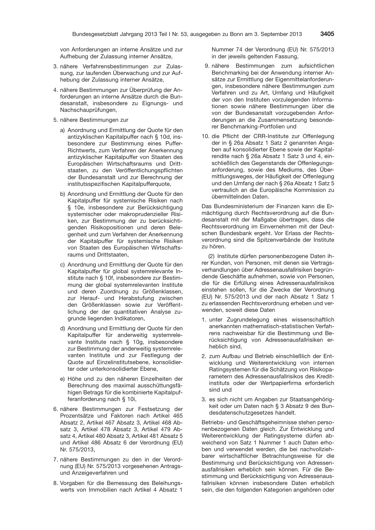 BGBl. 2013, Seite 3405 — Originalseite als Abbildung