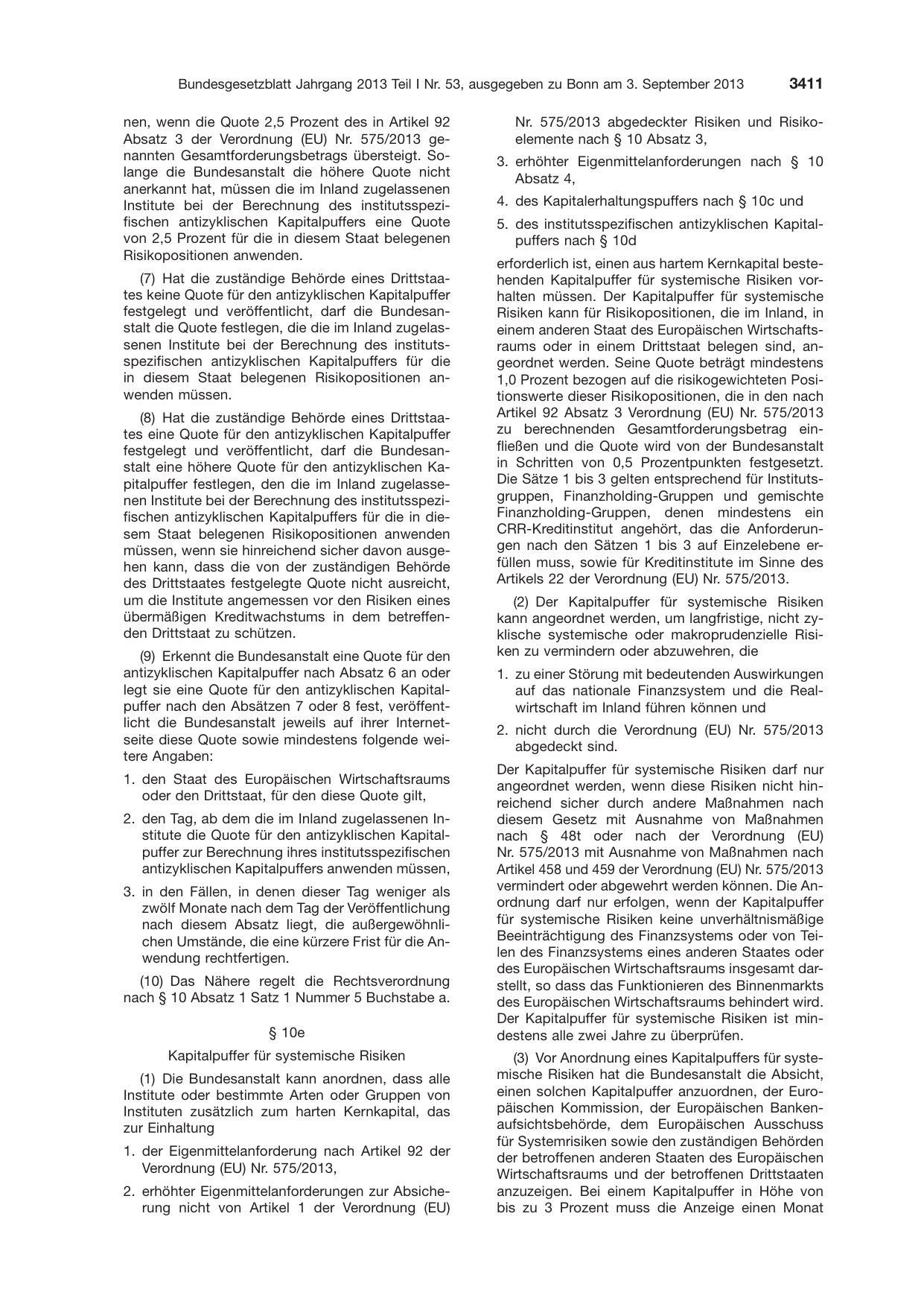 BGBl. 2013, Seite 3411 — Originalseite als Abbildung