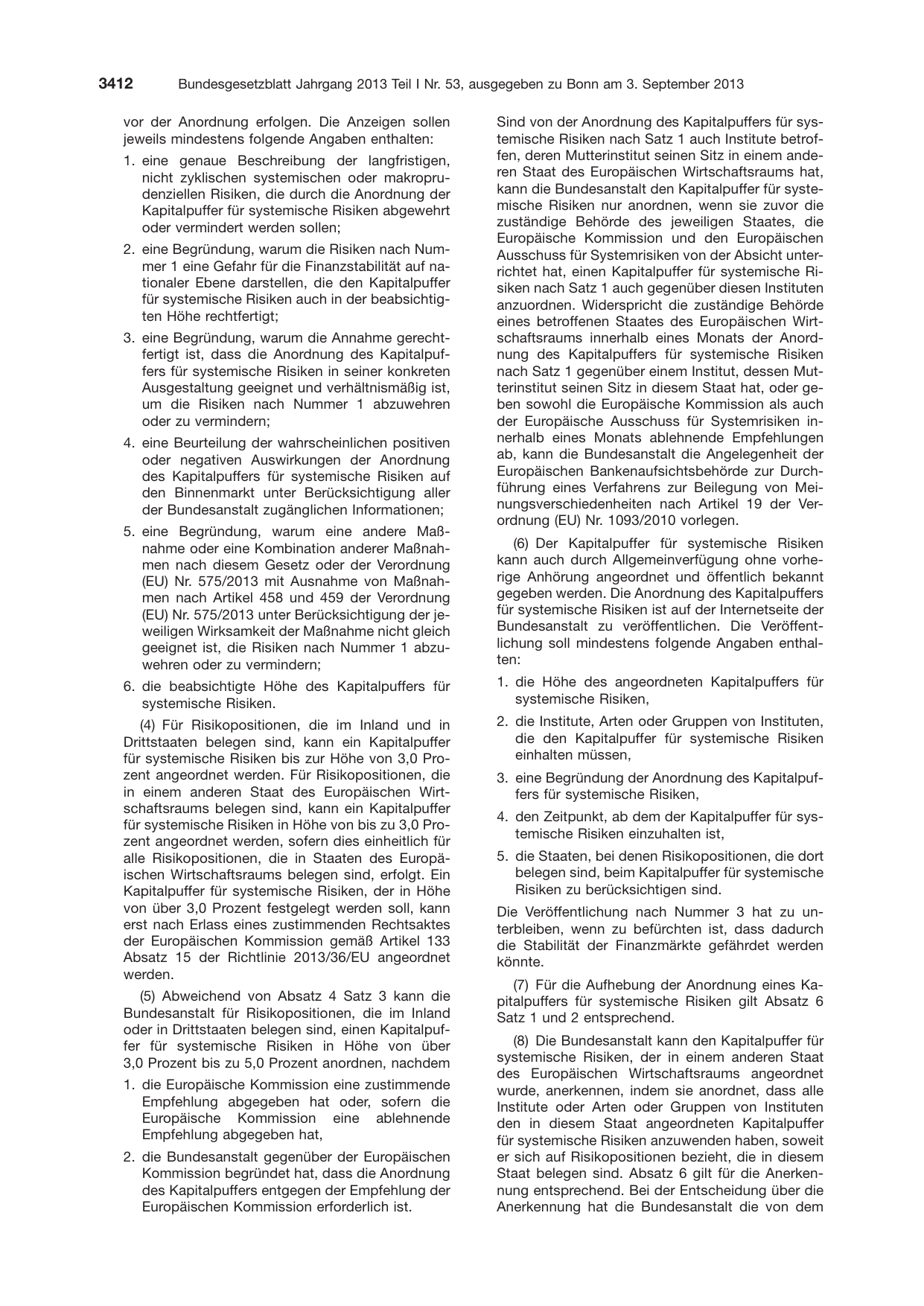 BGBl. 2013, Seite 3412 — Originalseite als Abbildung