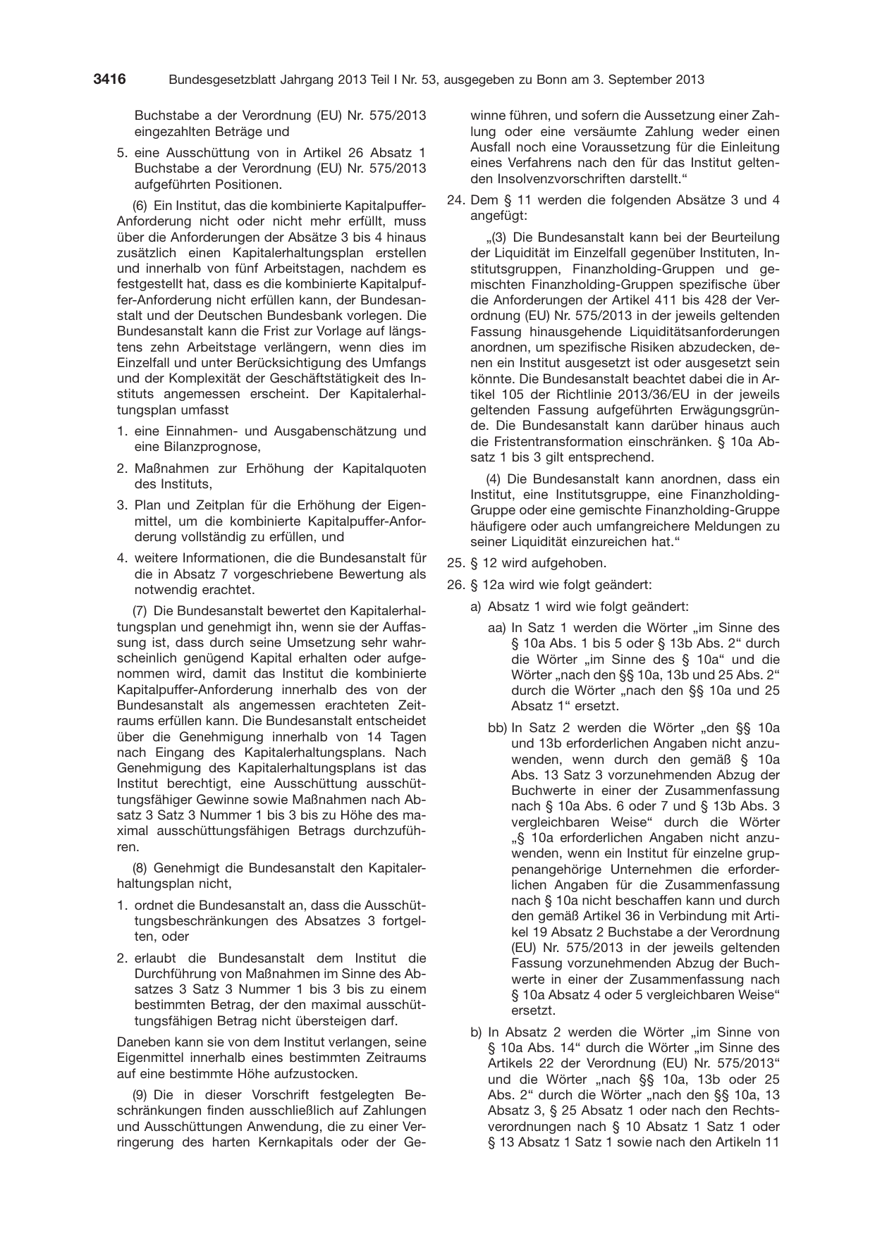 BGBl. 2013, Seite 3416 — Originalseite als Abbildung