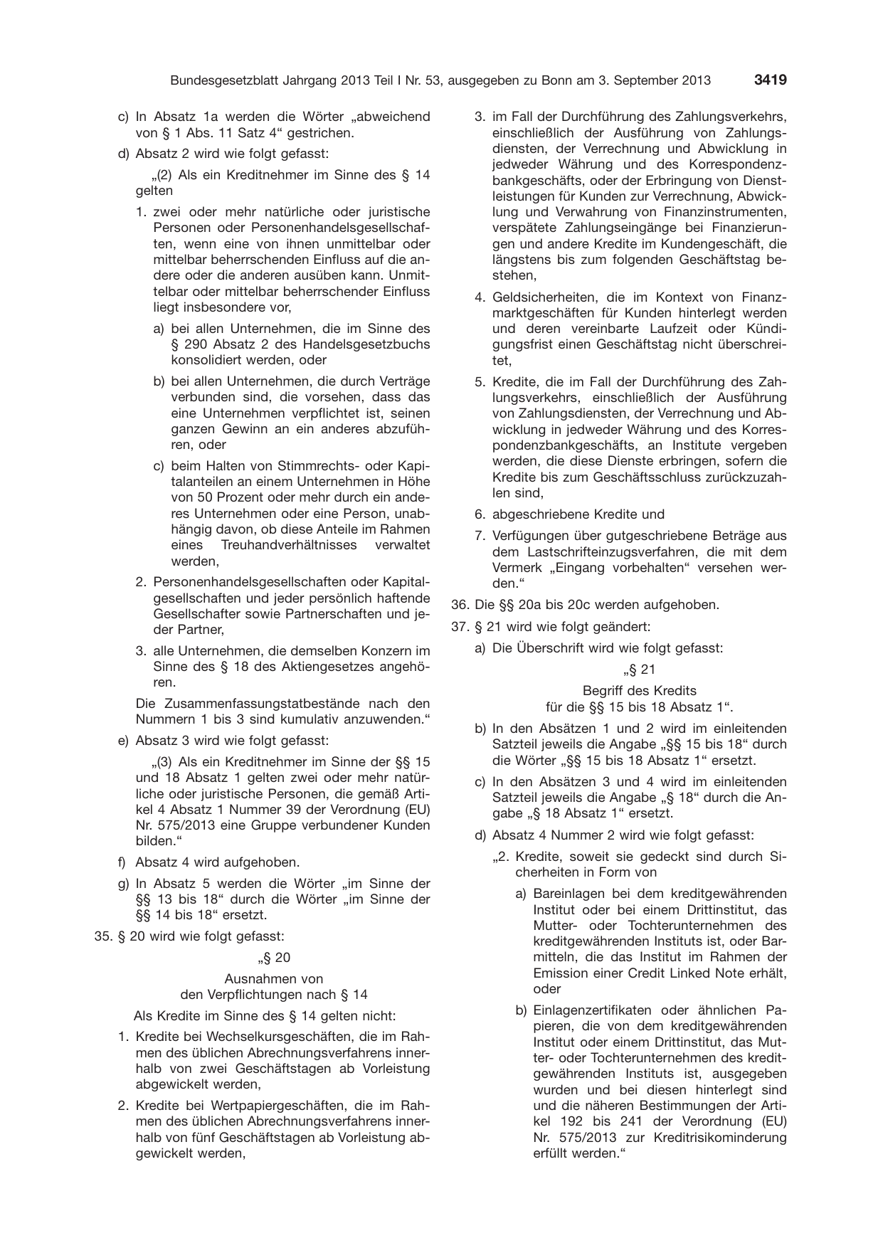 BGBl. 2013, Seite 3419 — Originalseite als Abbildung