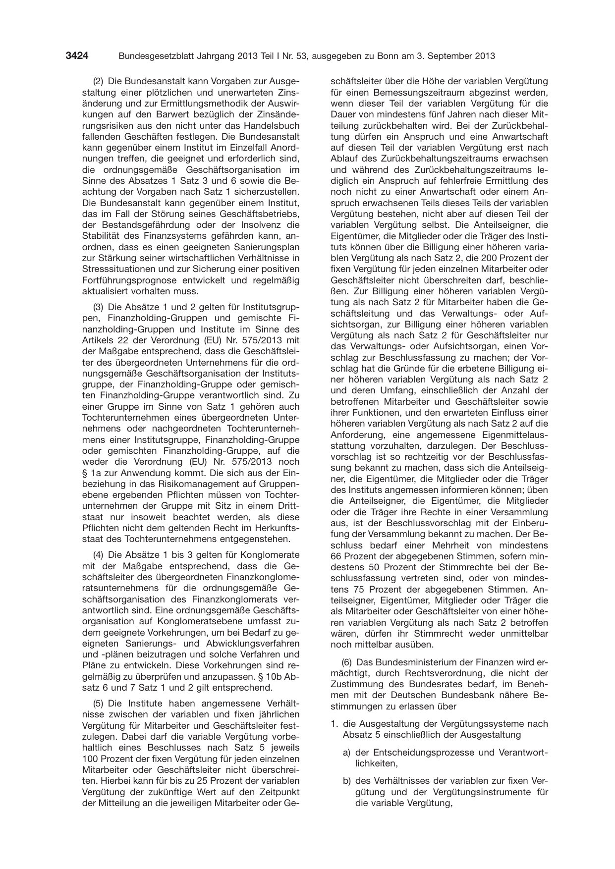 BGBl. 2013, Seite 3424 — Originalseite als Abbildung