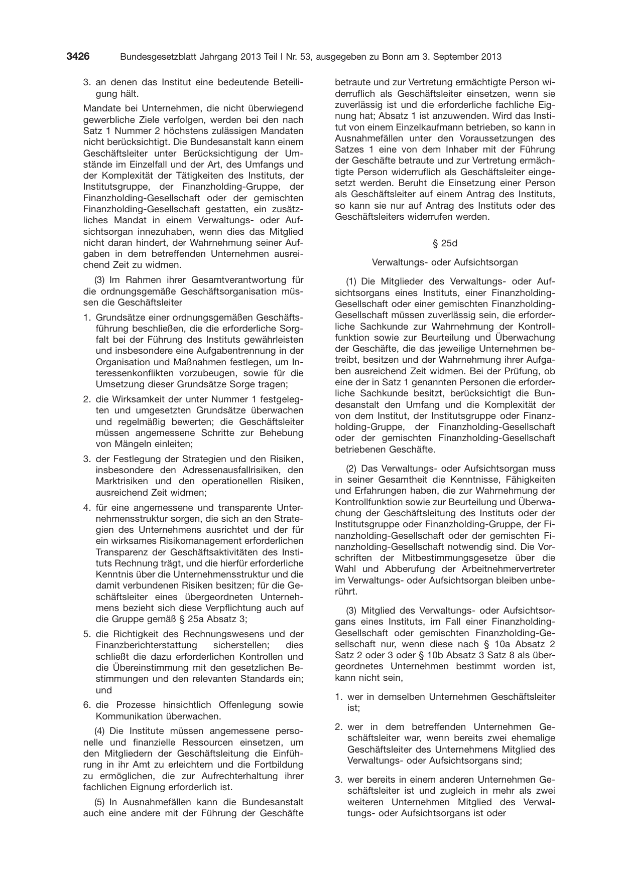 BGBl. 2013, Seite 3426 — Originalseite als Abbildung