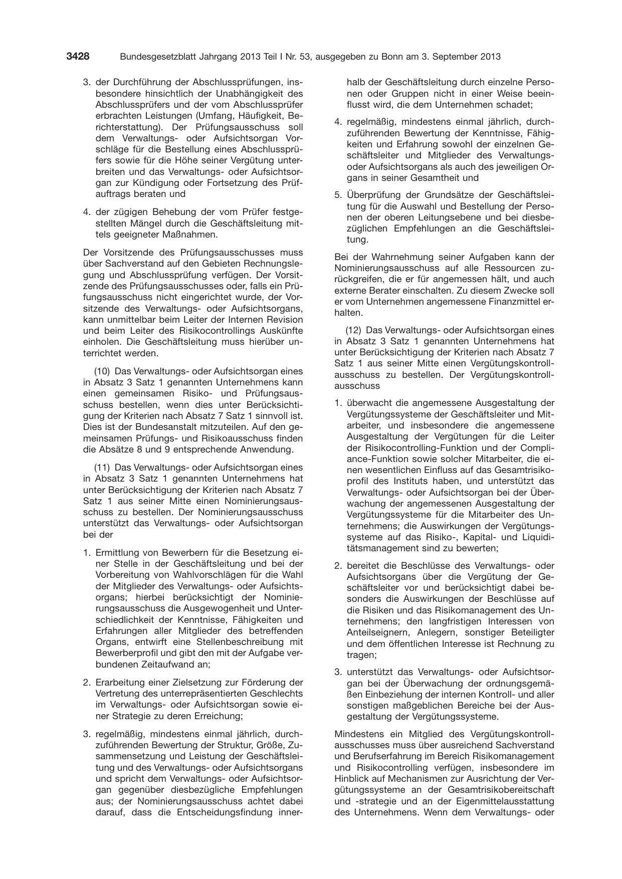 BGBl. 2013, Seite 3428 — Originalseite als Abbildung