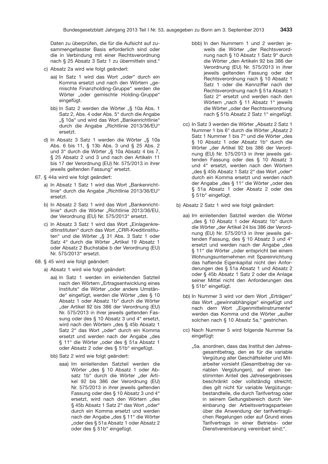 BGBl. 2013, Seite 3433 — Originalseite als Abbildung