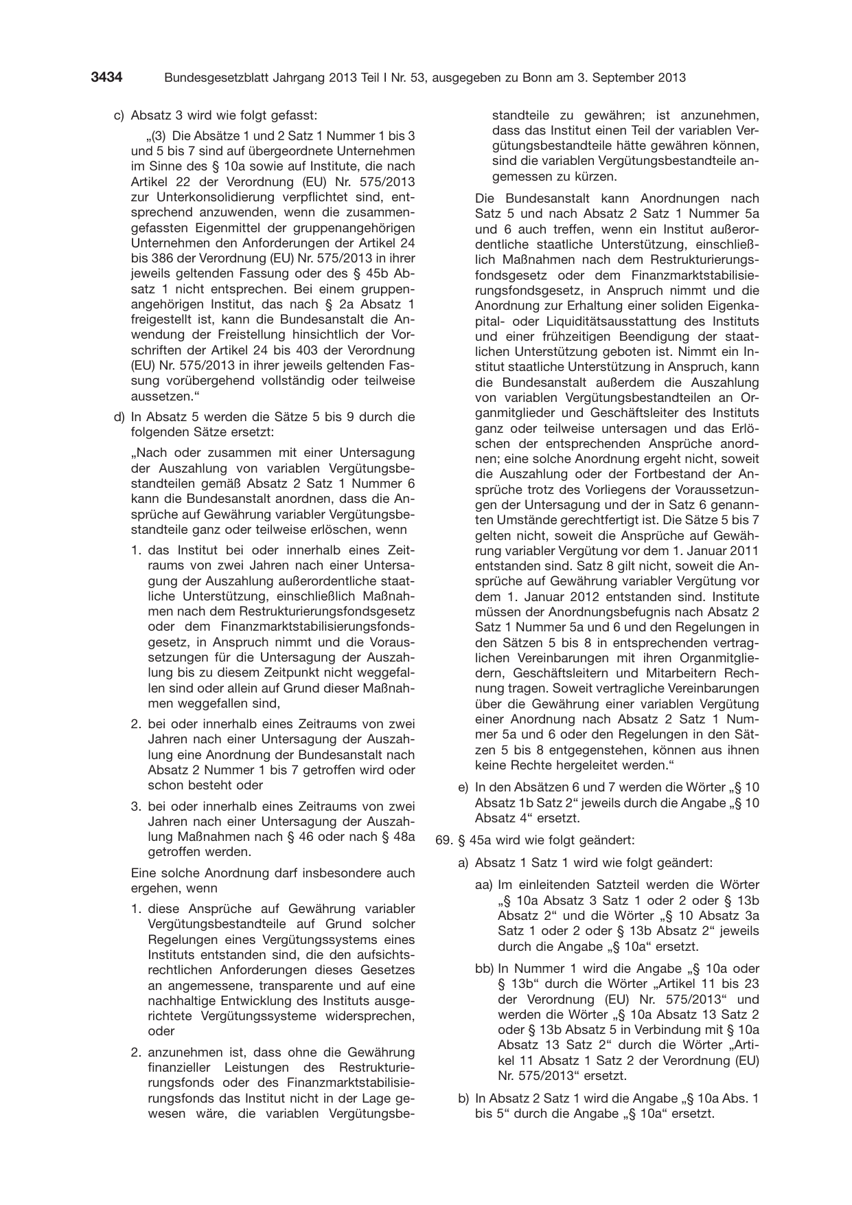 BGBl. 2013, Seite 3434 — Originalseite als Abbildung