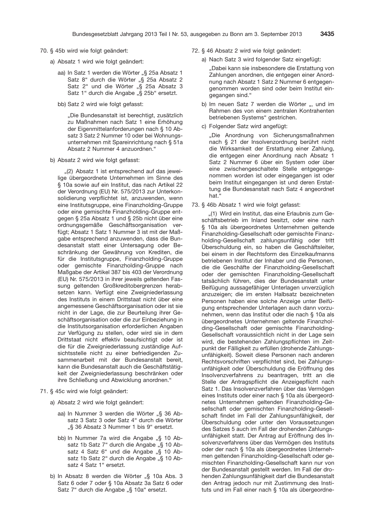BGBl. 2013, Seite 3435 — Originalseite als Abbildung