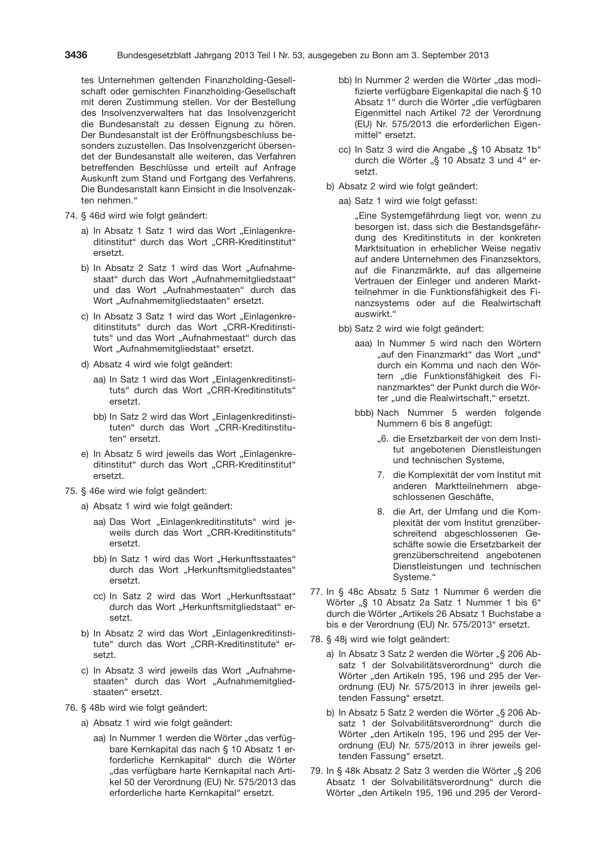 BGBl. 2013, Seite 3436 — Originalseite als Abbildung