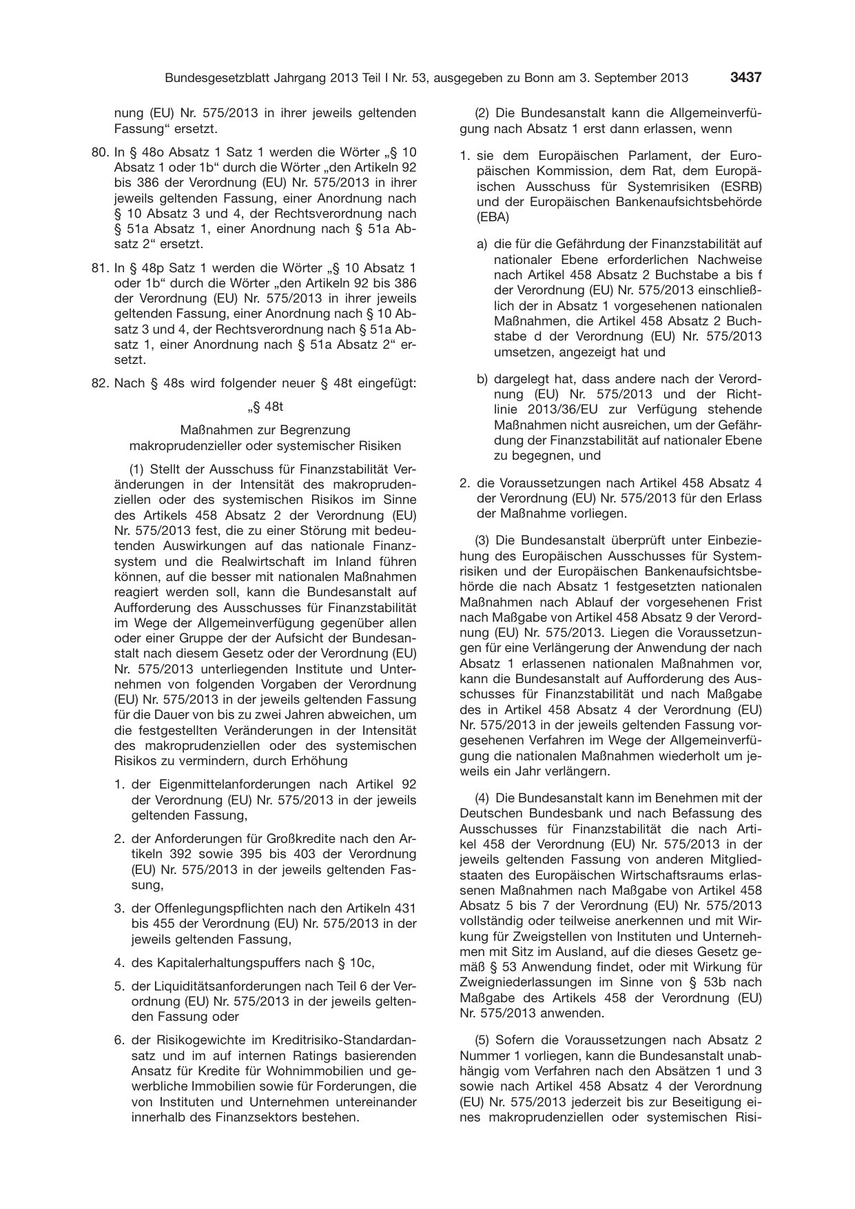 BGBl. 2013, Seite 3437 — Originalseite als Abbildung
