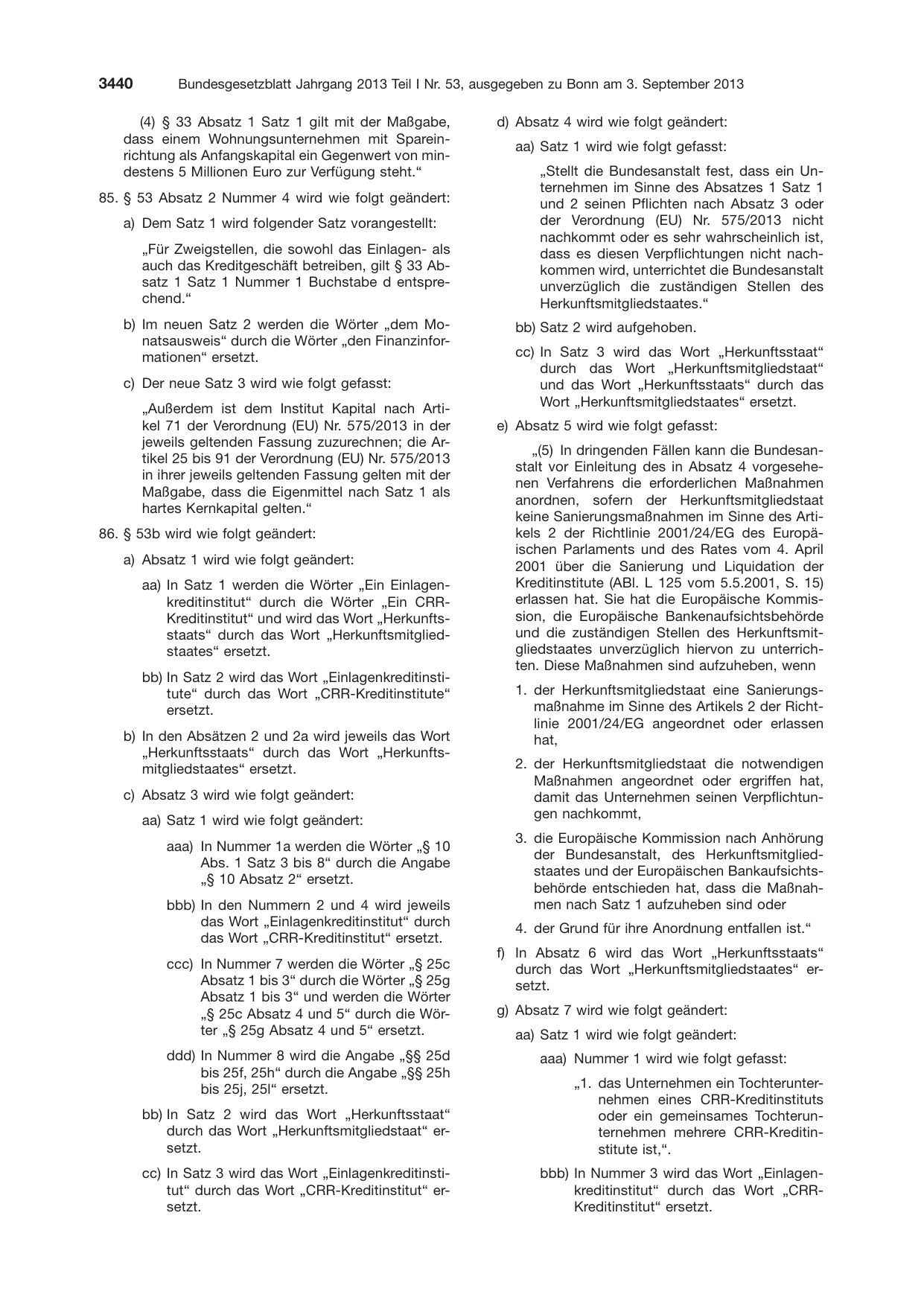 BGBl. 2013, Seite 3440 — Originalseite als Abbildung