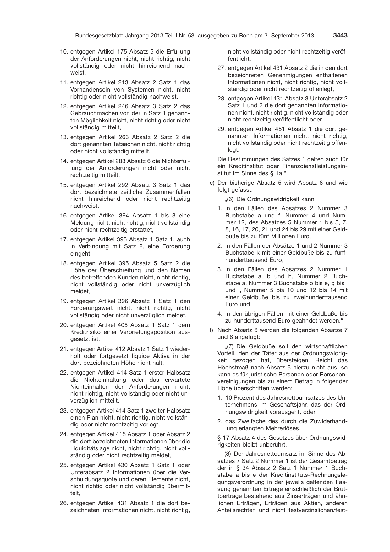 BGBl. 2013, Seite 3443 — Originalseite als Abbildung