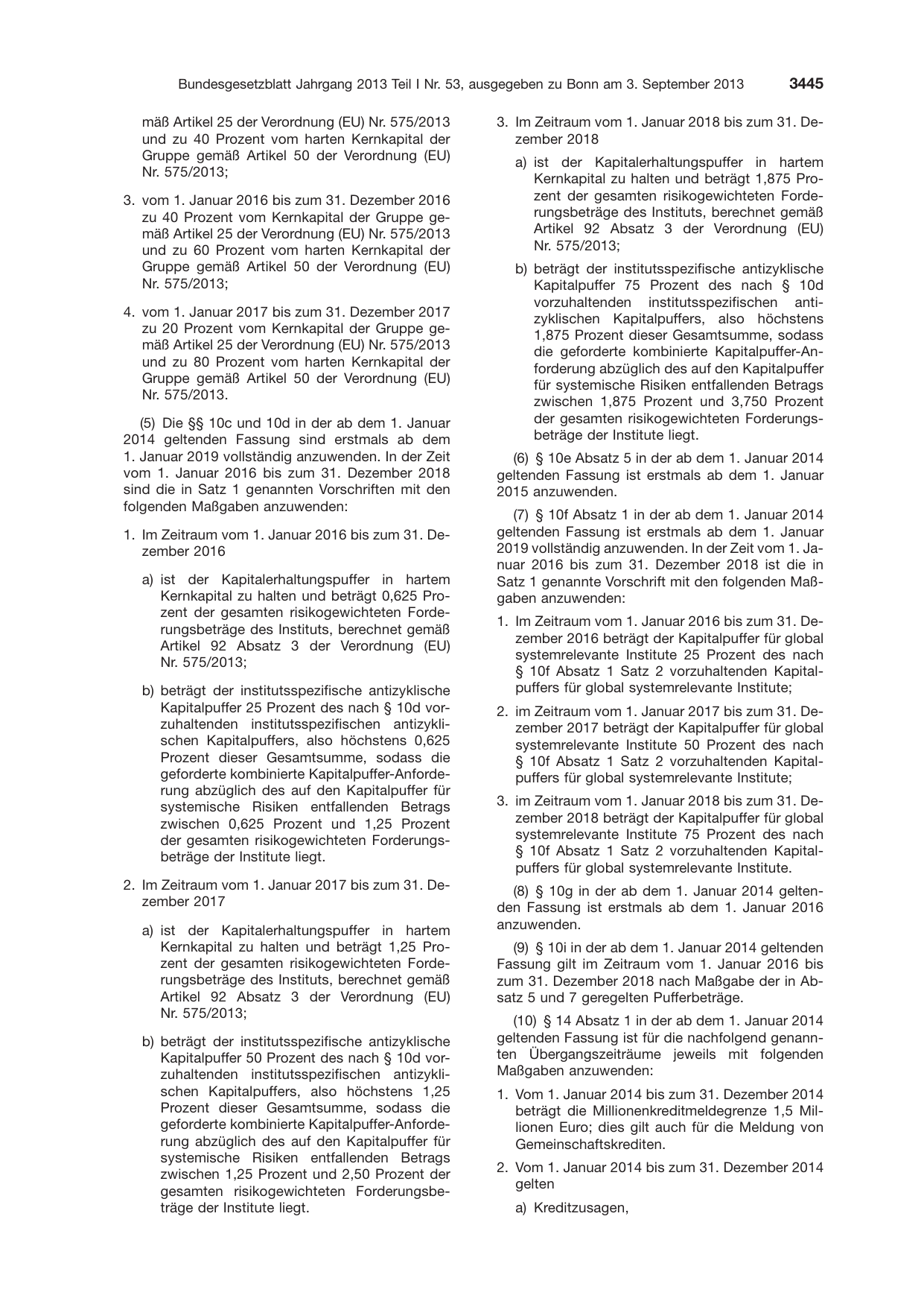 BGBl. 2013, Seite 3445 — Originalseite als Abbildung