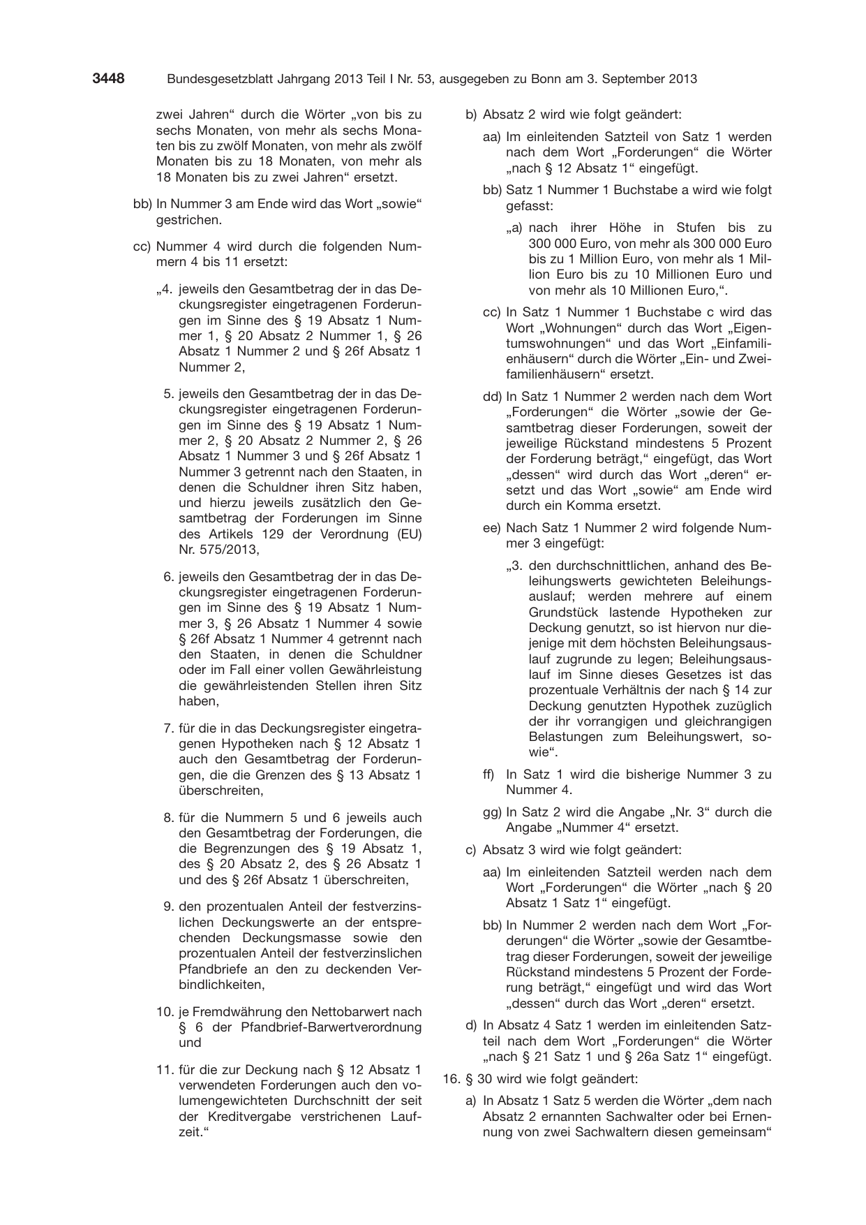 BGBl. 2013, Seite 3448 — Originalseite als Abbildung