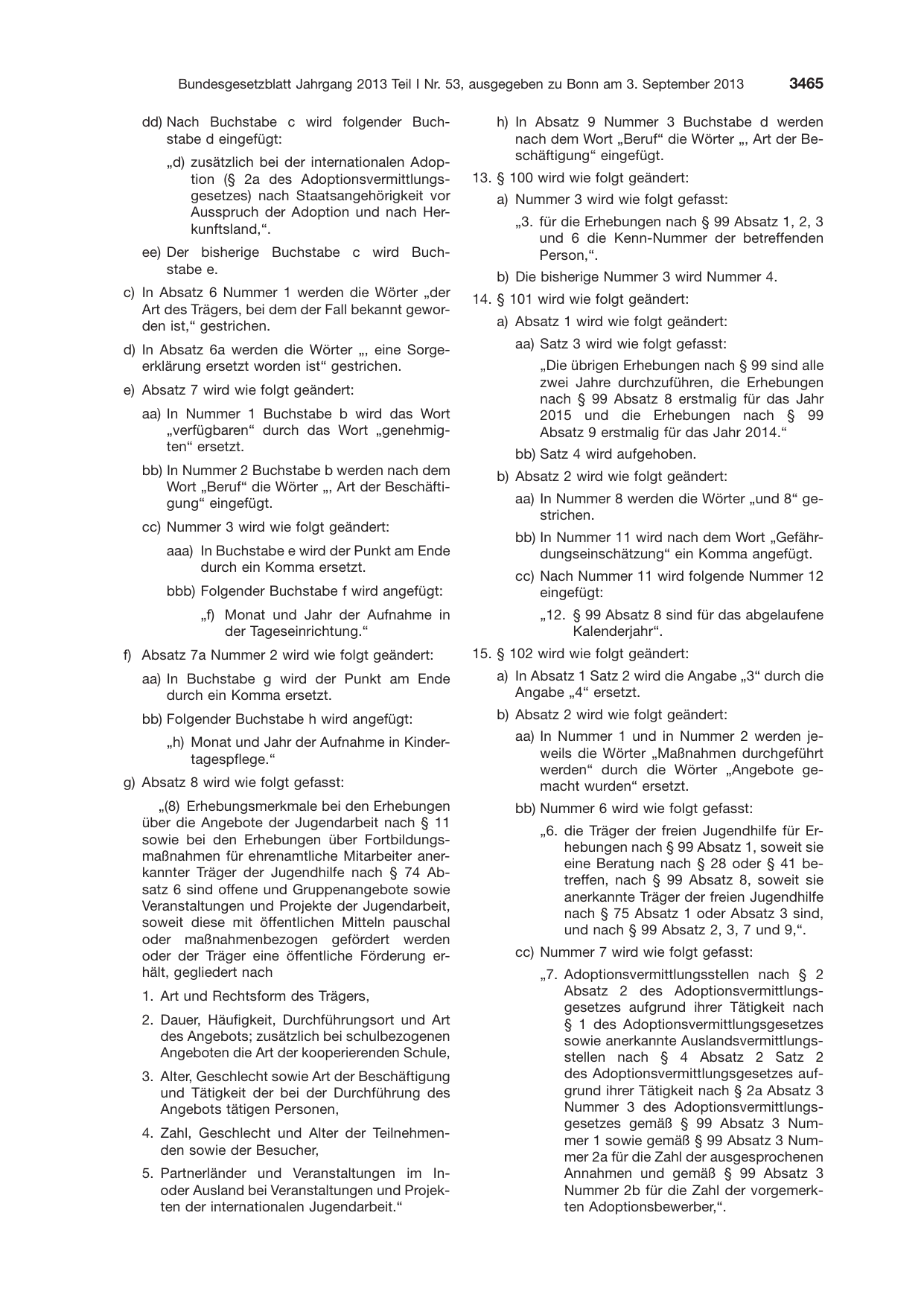 BGBl. 2013, Seite 3465 — Originalseite als Abbildung
