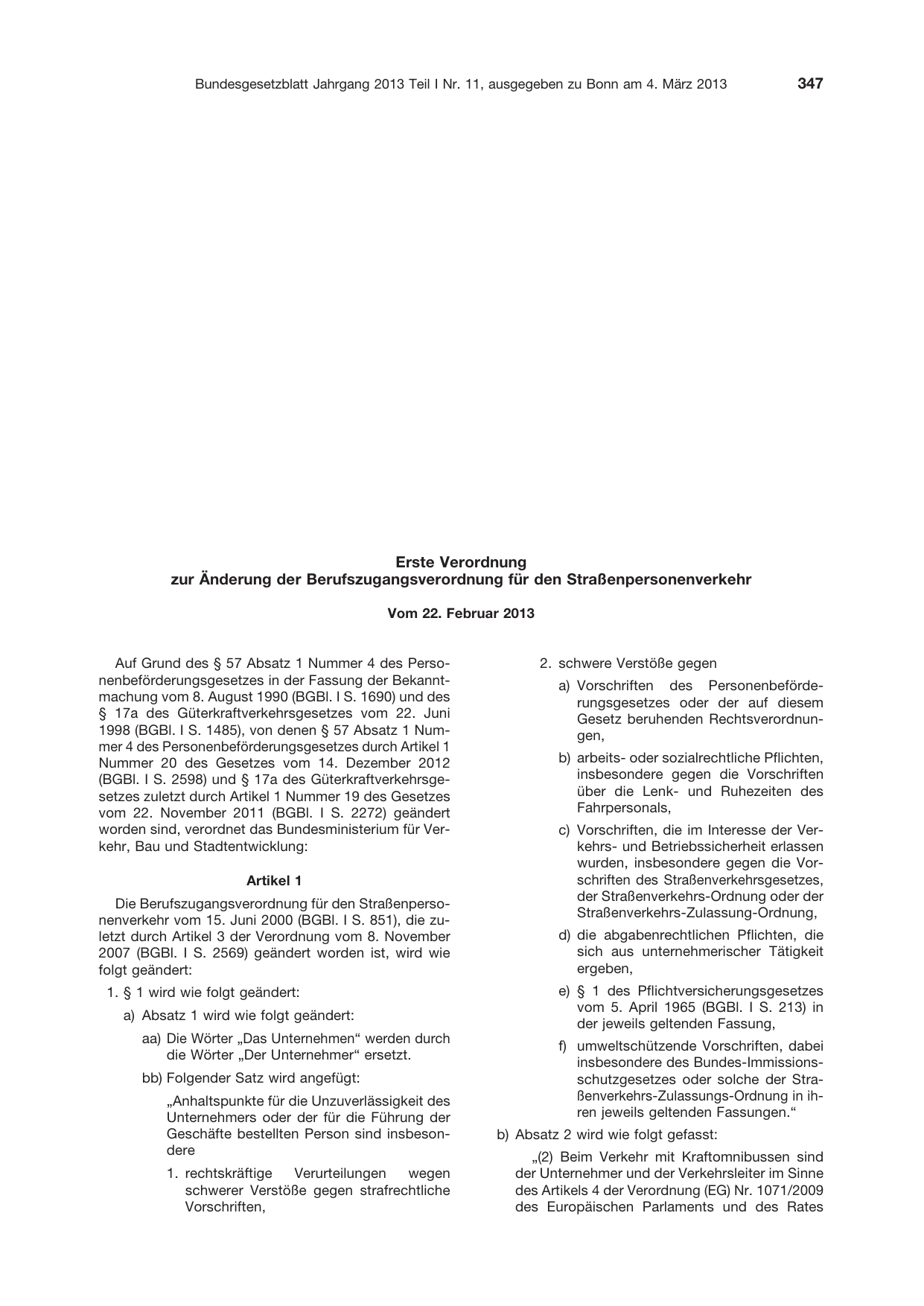 BGBl. 2013, Seite 347 — Originalseite als Abbildung