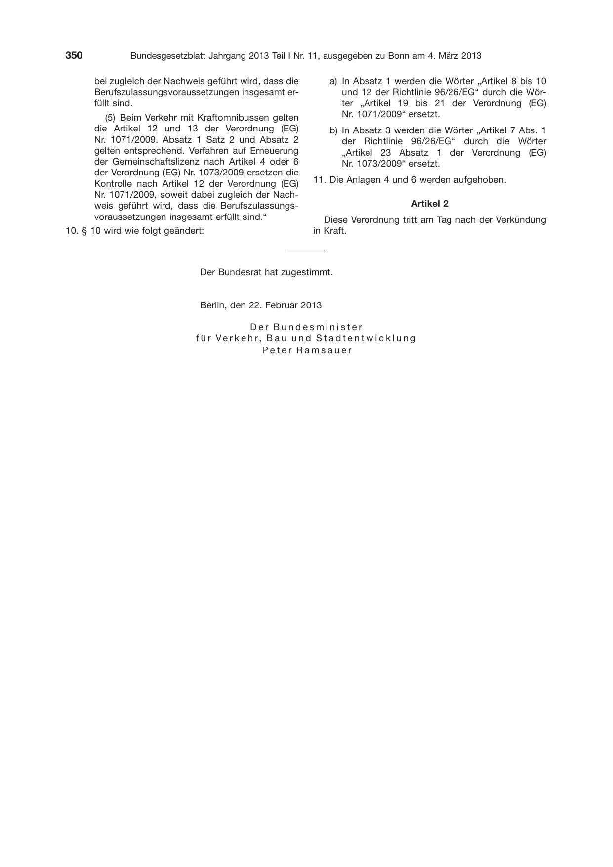 BGBl. 2013, Seite 350 — Originalseite als Abbildung