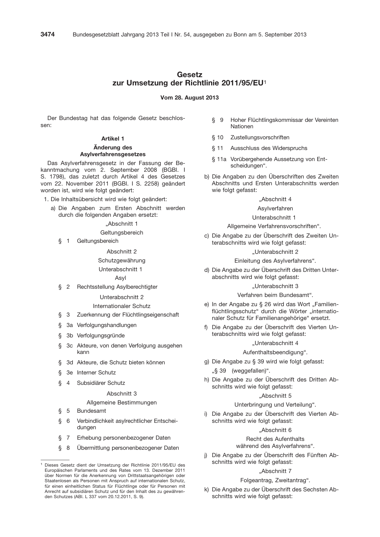 BGBl. 2013, Seite 3474 — Originalseite als Abbildung
