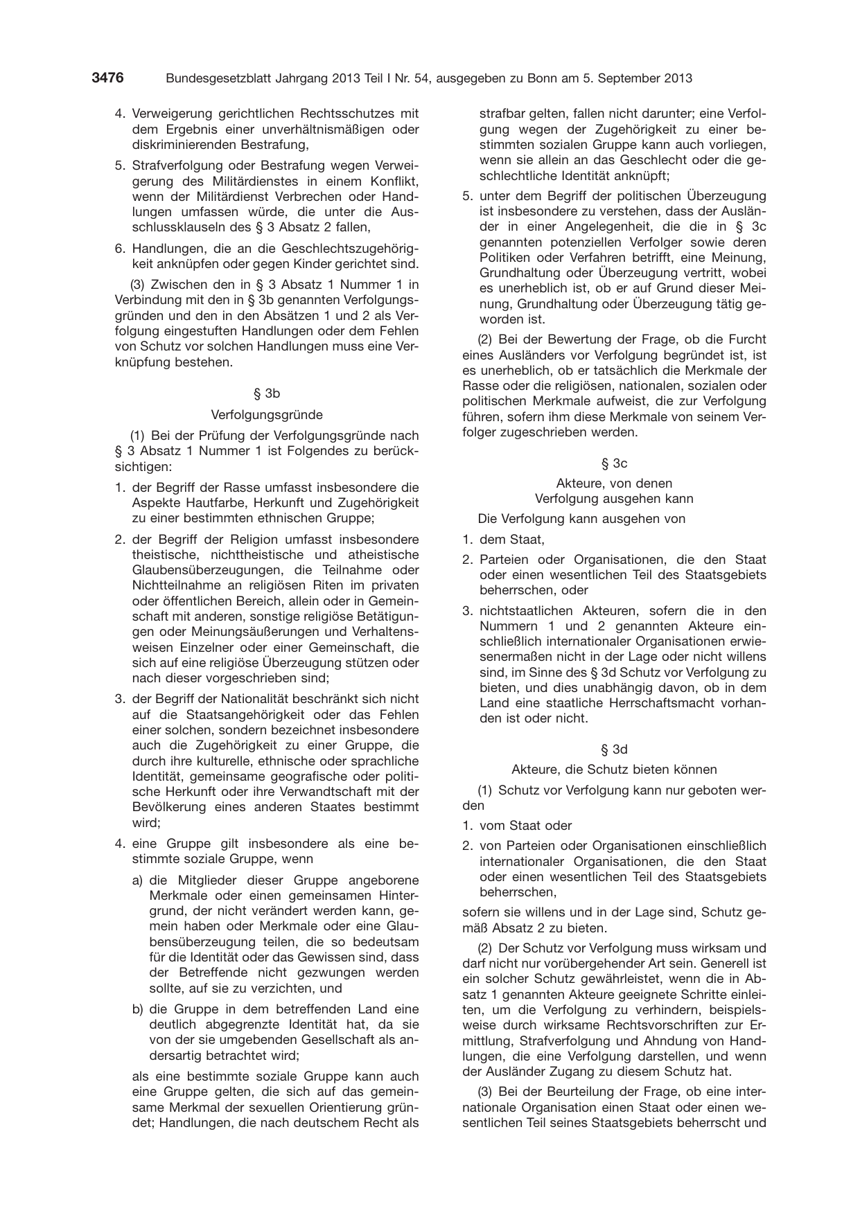 BGBl. 2013, Seite 3476 — Originalseite als Abbildung