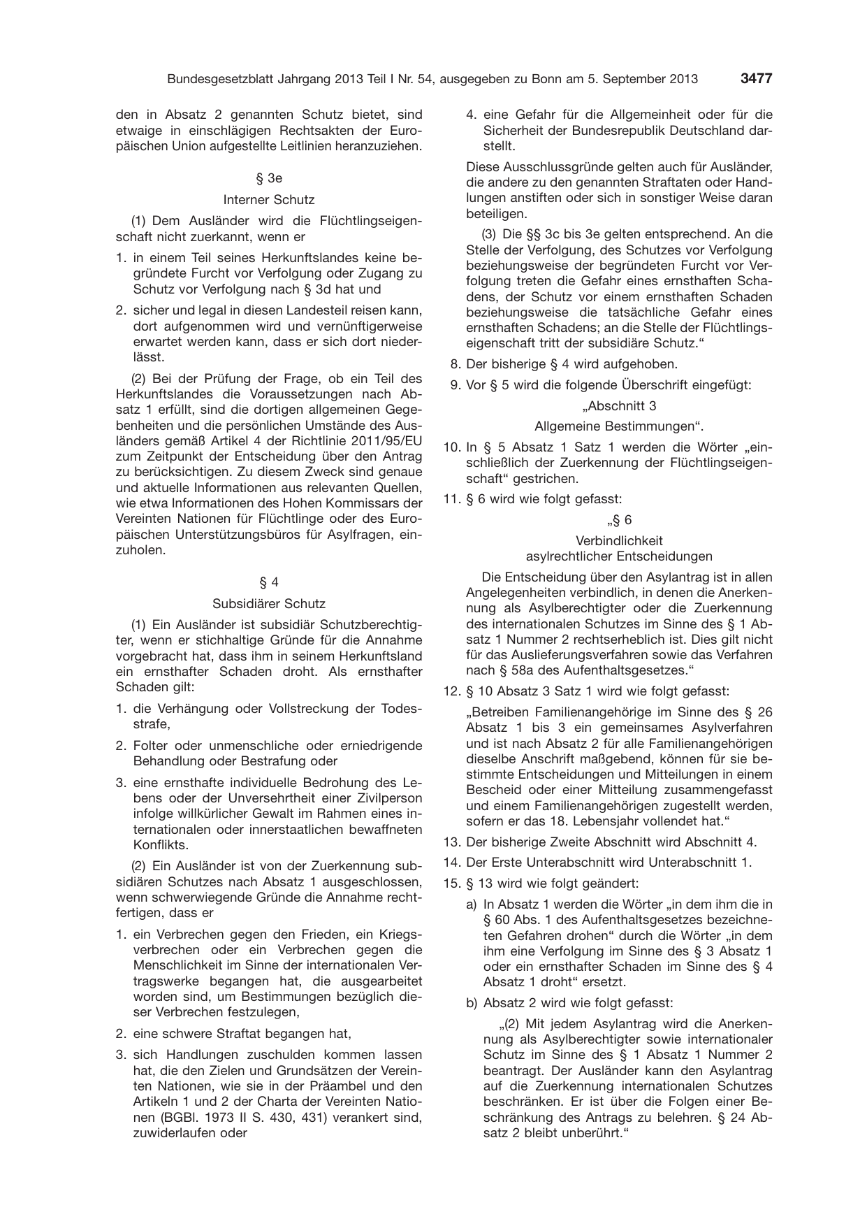 BGBl. 2013, Seite 3477 — Originalseite als Abbildung