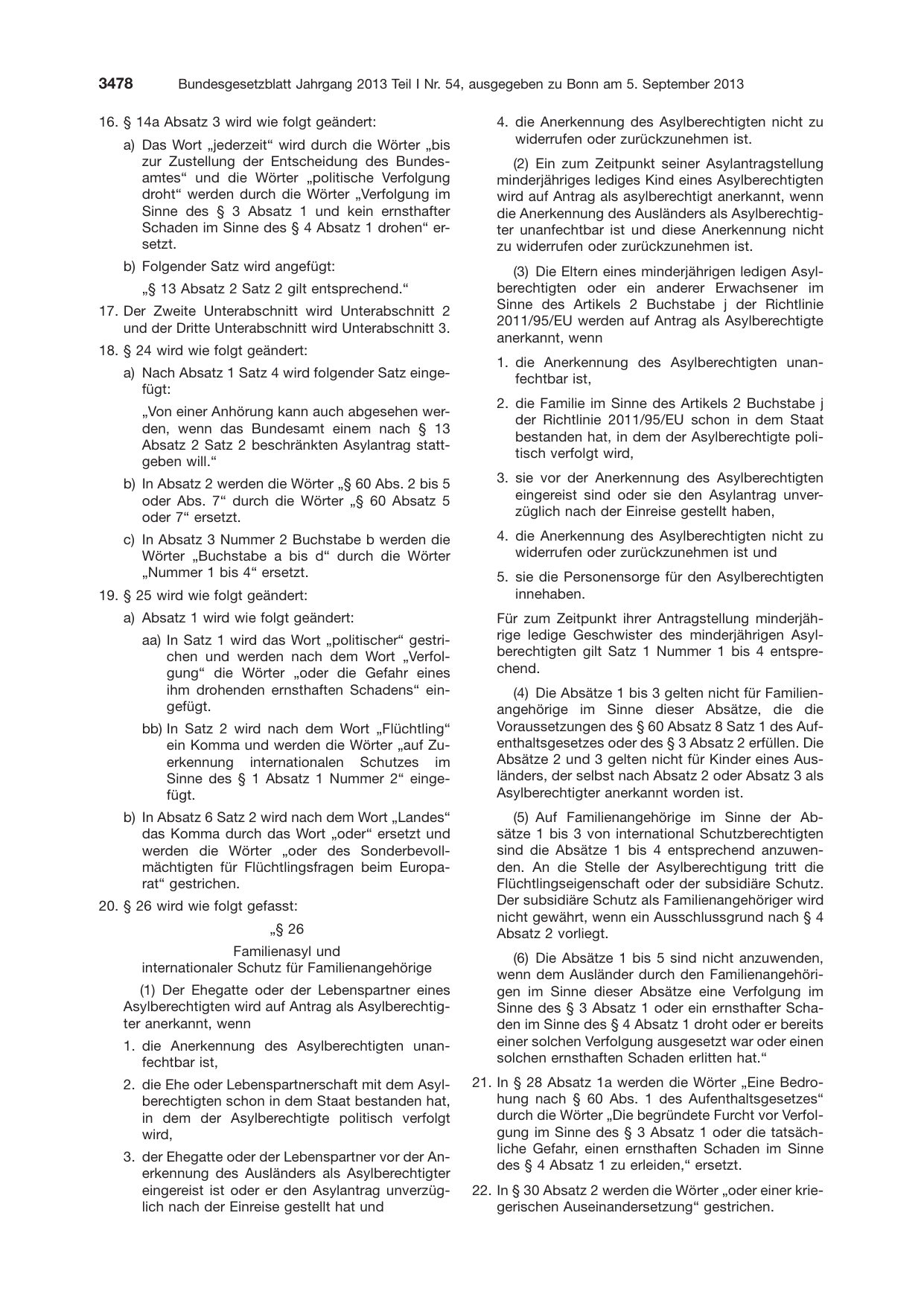 BGBl. 2013, Seite 3478 — Originalseite als Abbildung