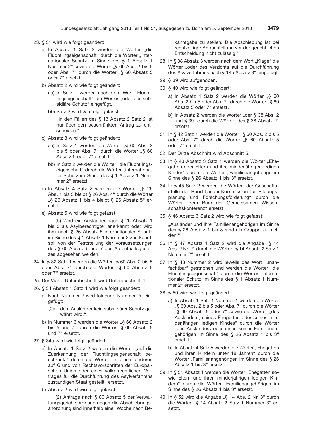 BGBl. 2013, Seite 3479 — Originalseite als Abbildung