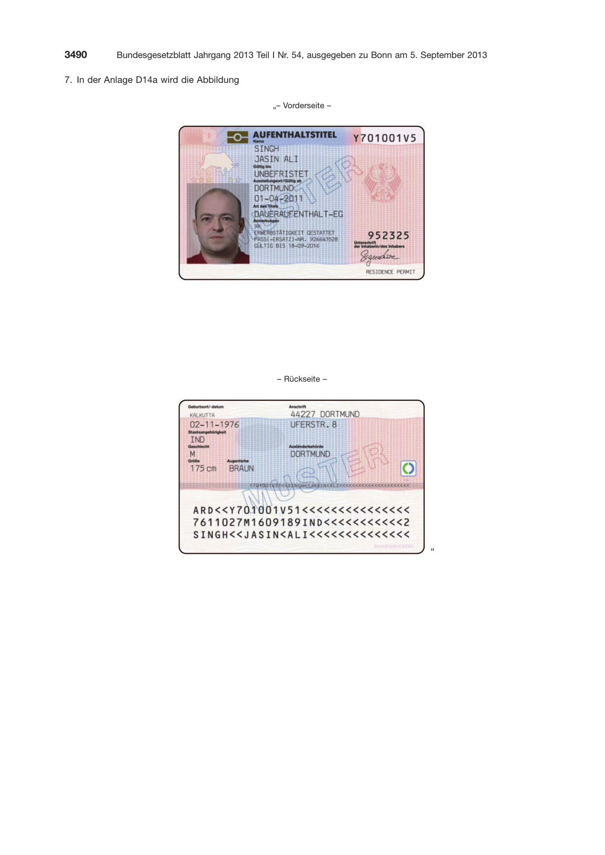 BGBl. 2013, Seite 3490 — Originalseite als Abbildung