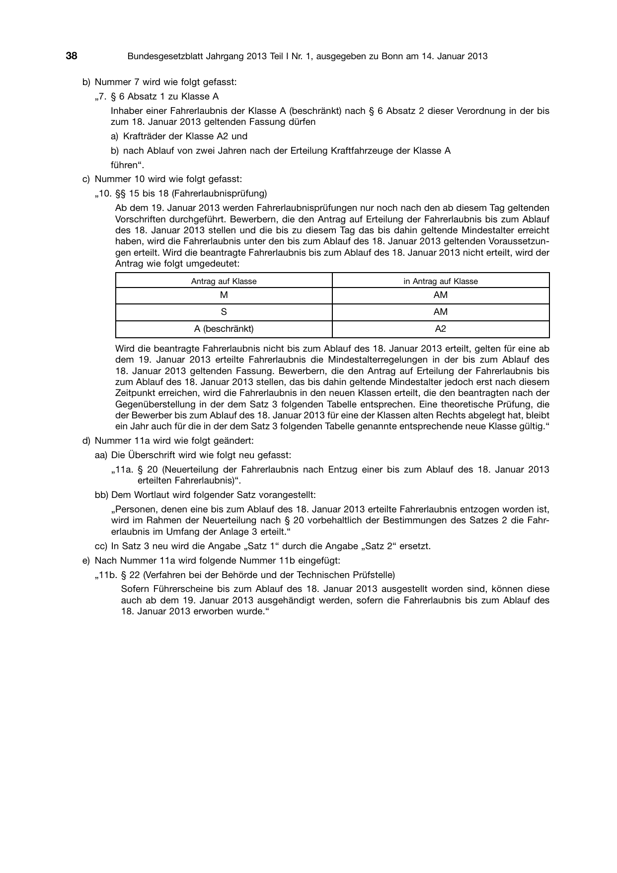 BGBl. 2013, Seite 38 — Originalseite als Abbildung