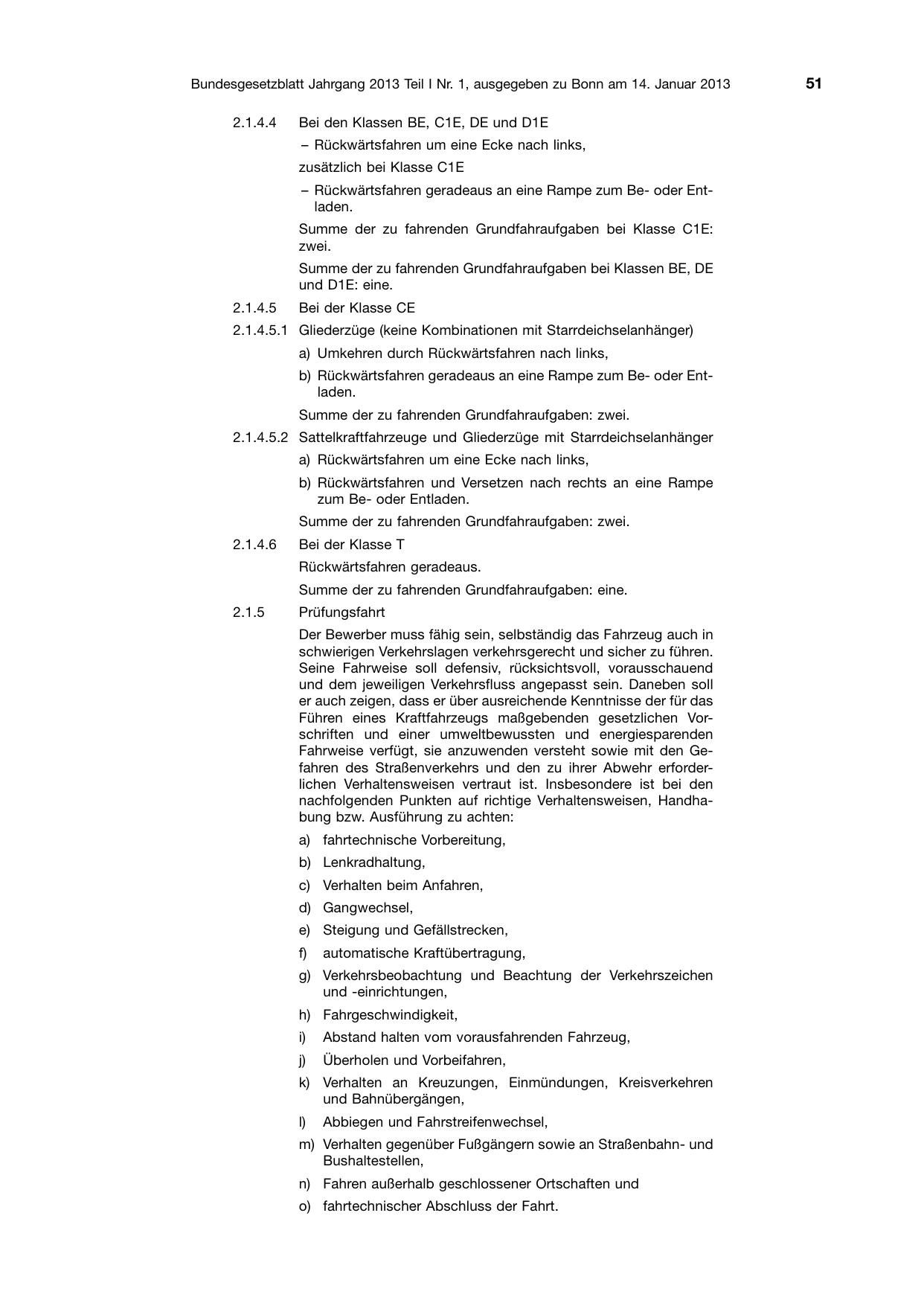 BGBl. 2013, Seite 51 — Originalseite als Abbildung