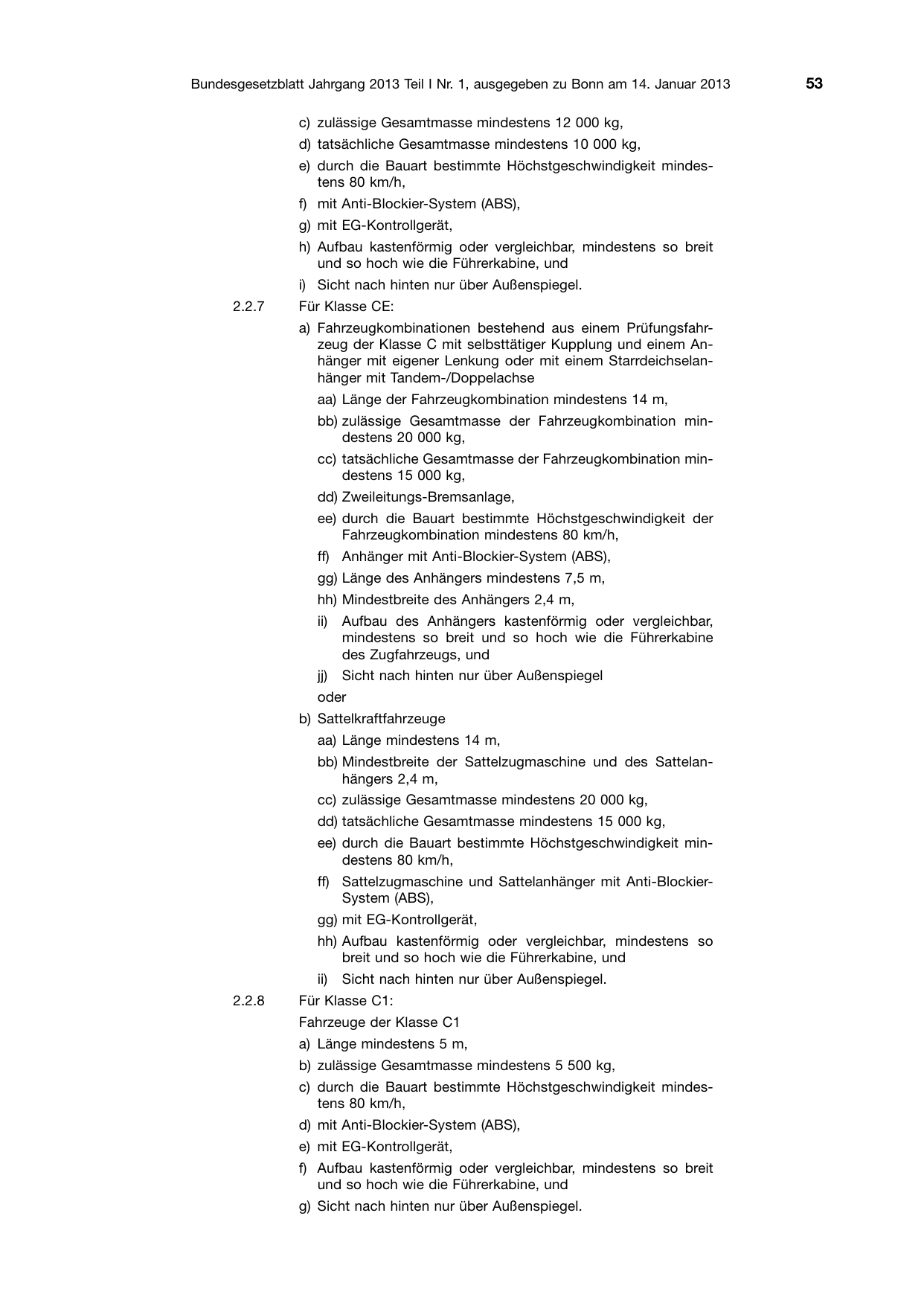 BGBl. 2013, Seite 53 — Originalseite als Abbildung