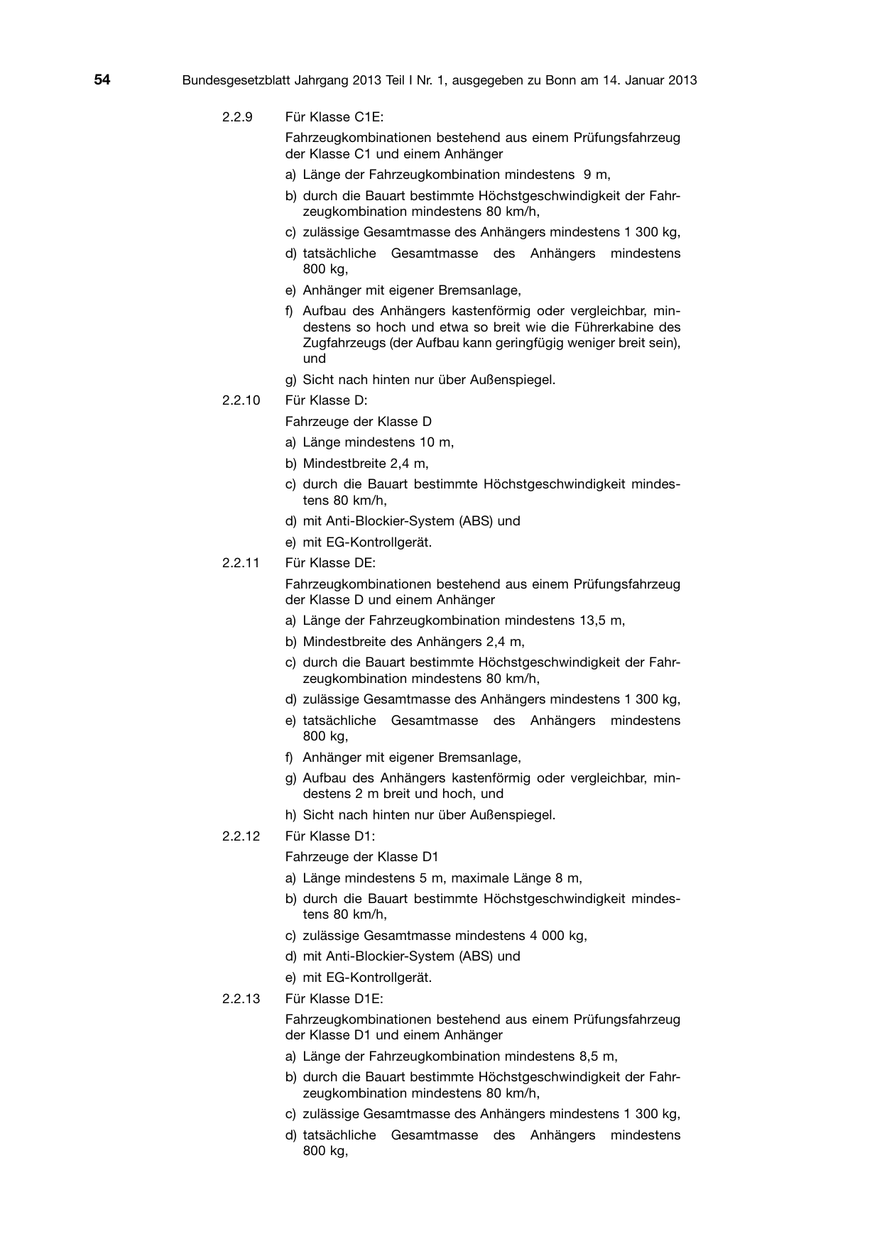 BGBl. 2013, Seite 54 — Originalseite als Abbildung