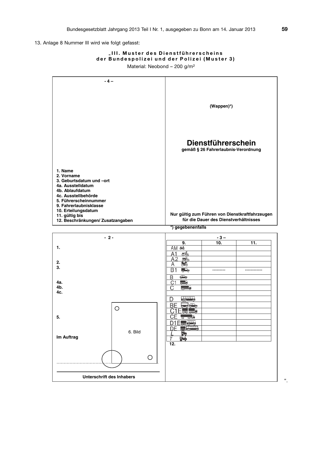 BGBl. 2013, Seite 59 — Originalseite als Abbildung