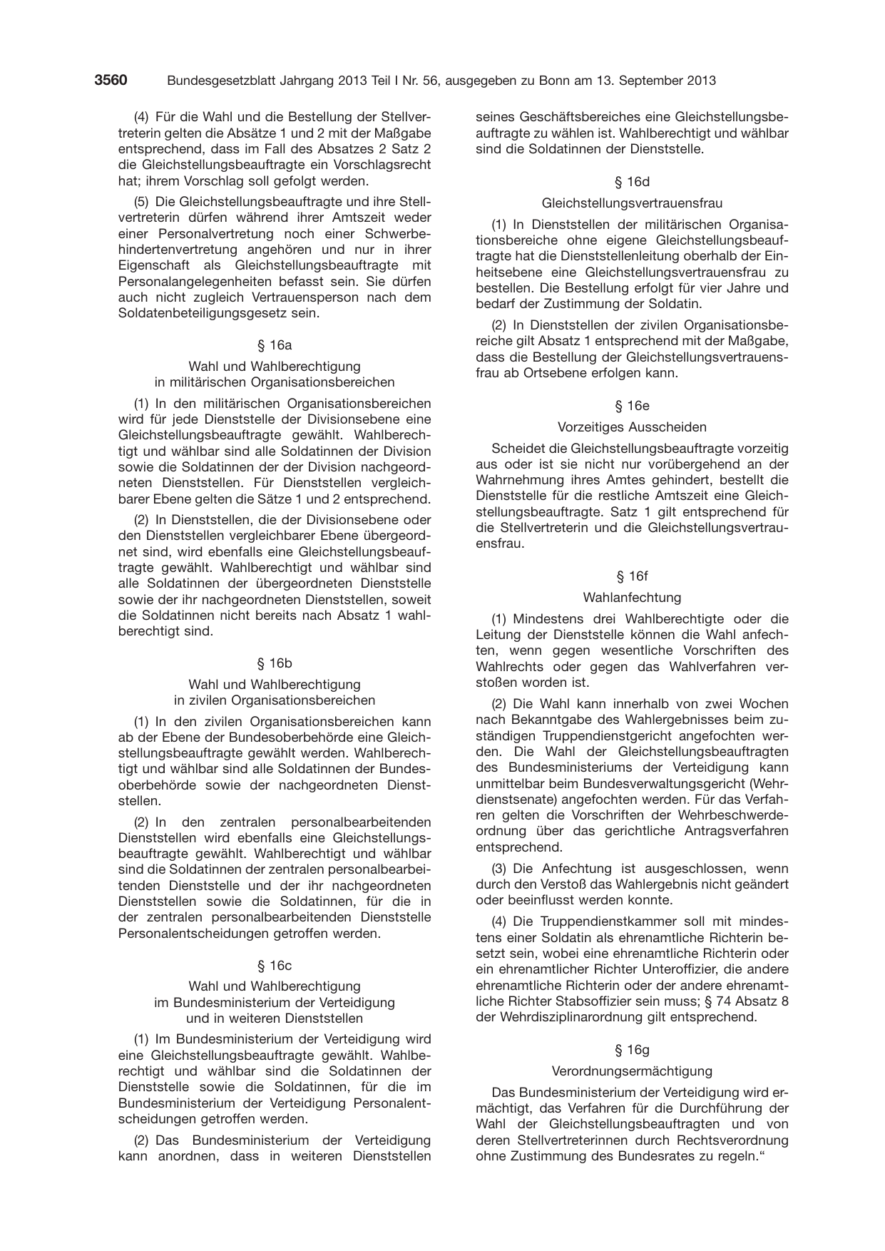 BGBl. 2013, Seite 3560 — Originalseite als Abbildung