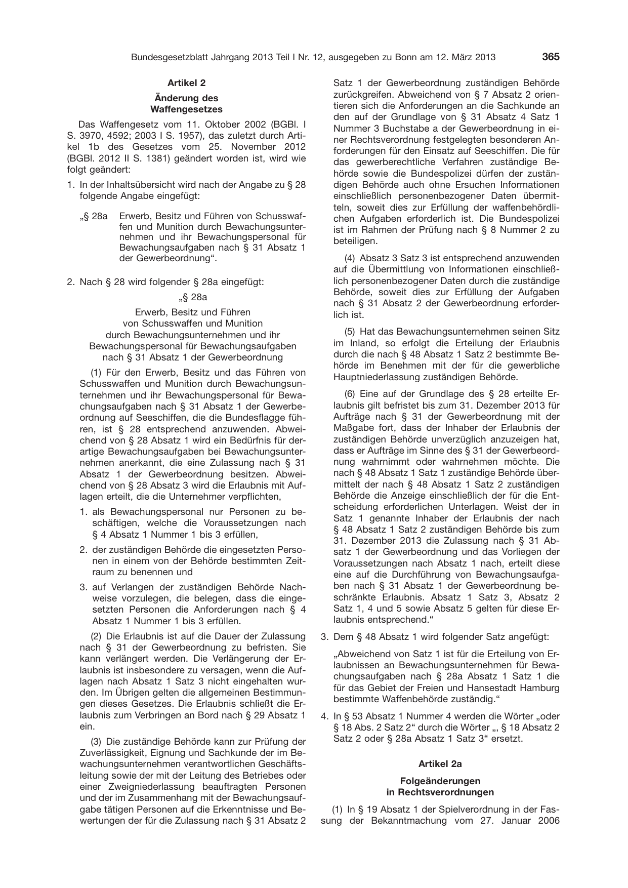 BGBl. 2013, Seite 365 — Originalseite als Abbildung