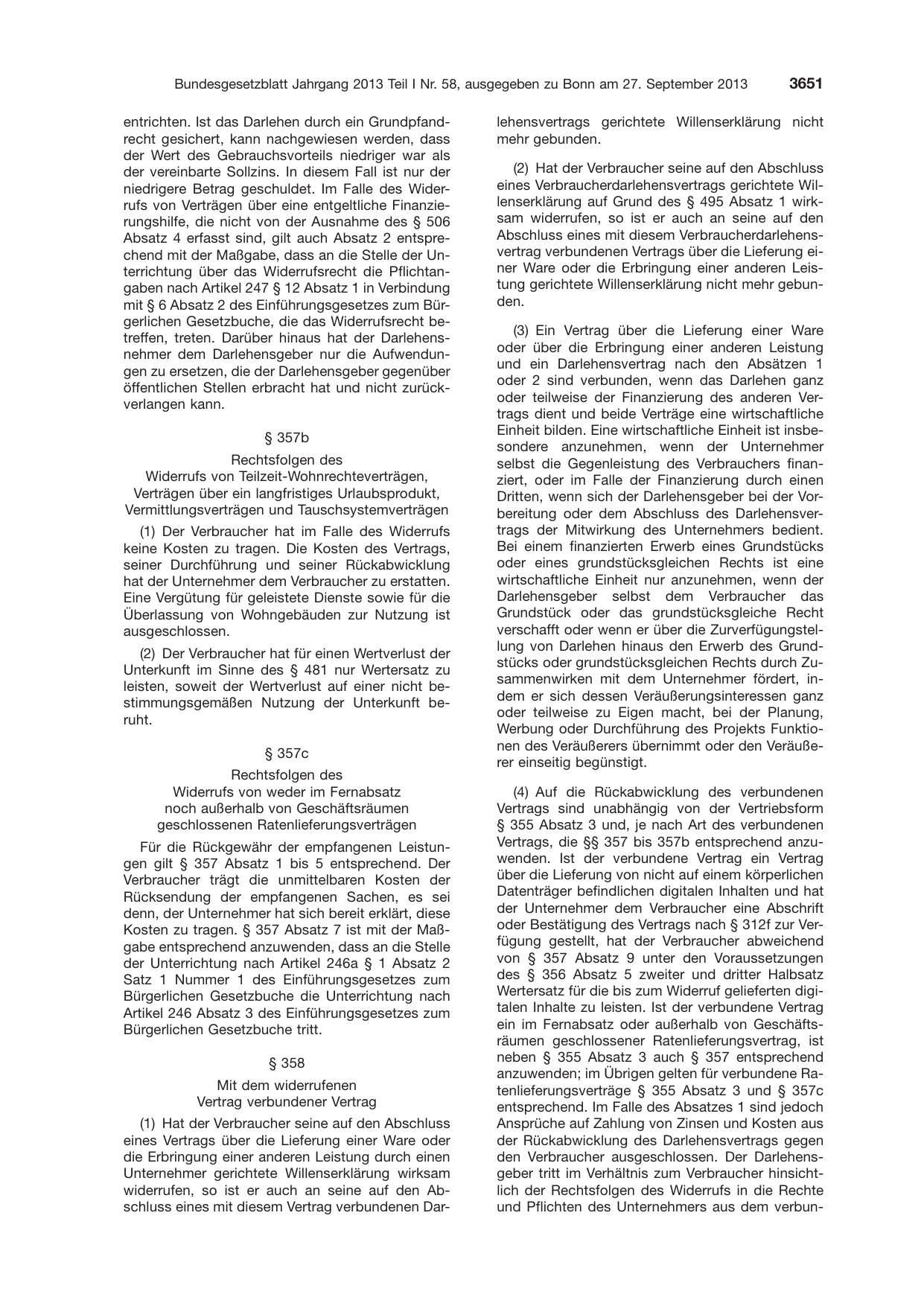 BGBl. 2013, Seite 3651 — Originalseite als Abbildung