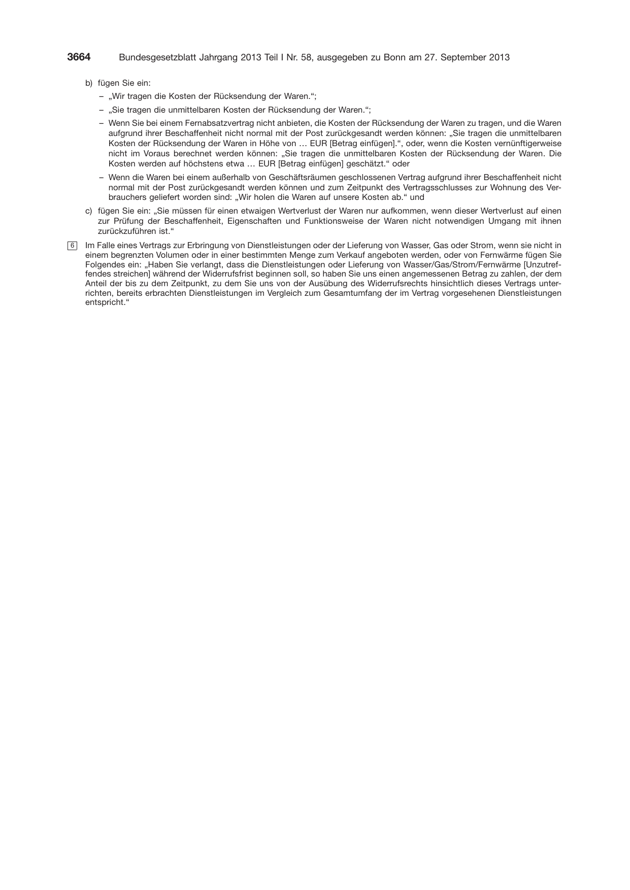 BGBl. 2013, Seite 3664 — Originalseite als Abbildung
