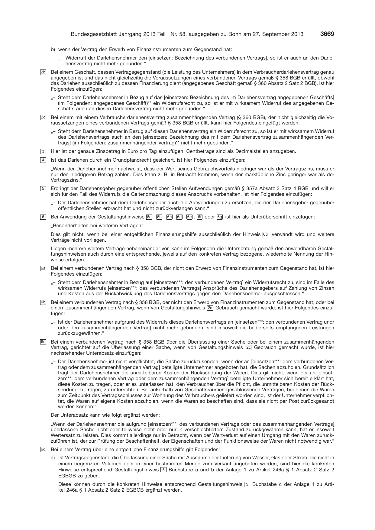 BGBl. 2013, Seite 3669 — Originalseite als Abbildung