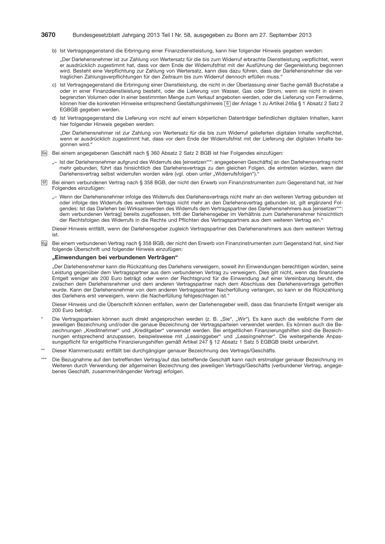 BGBl. 2013, Seite 3670 — Originalseite als Abbildung