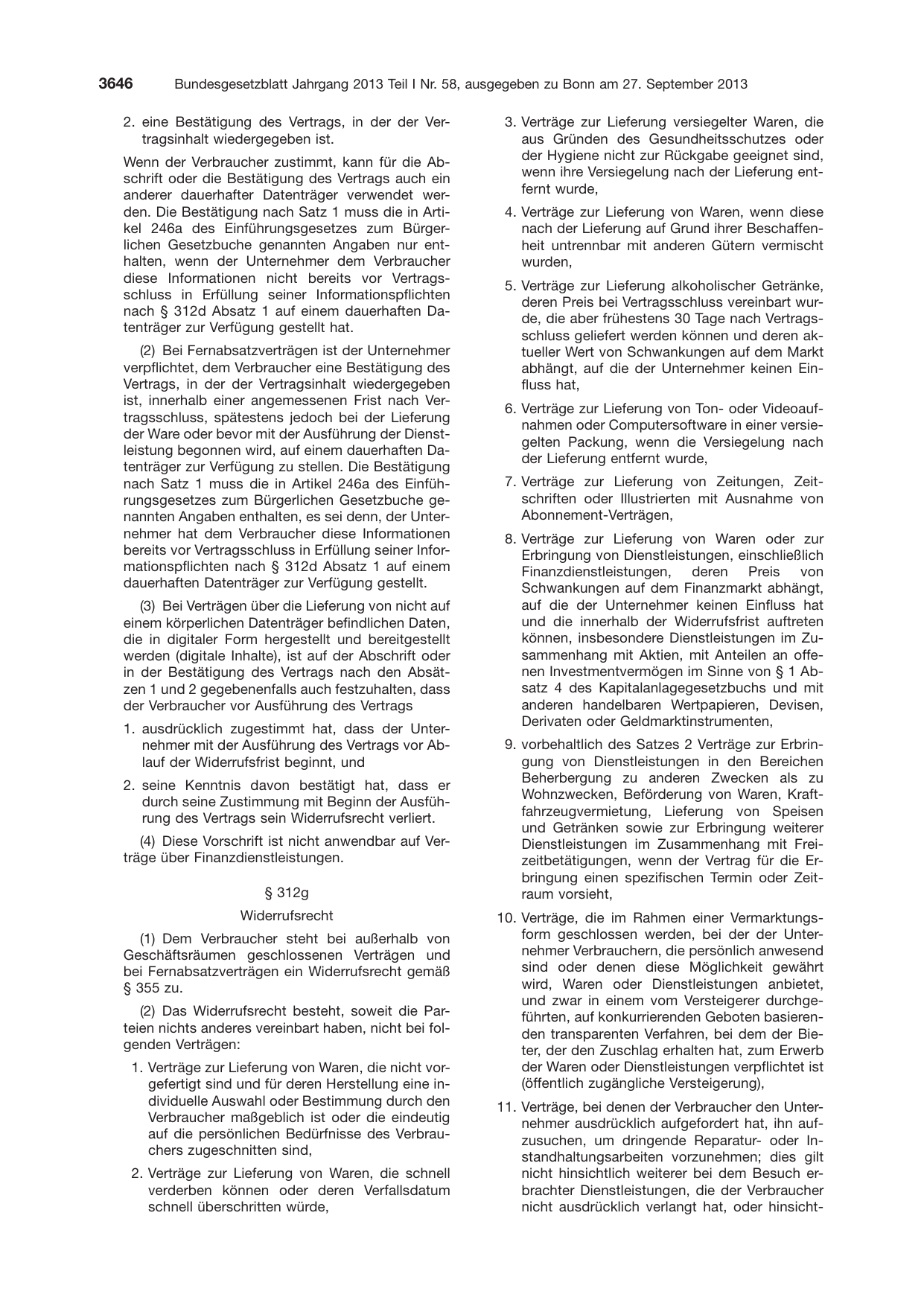 BGBl. 2013, Seite 3646 — Originalseite als Abbildung