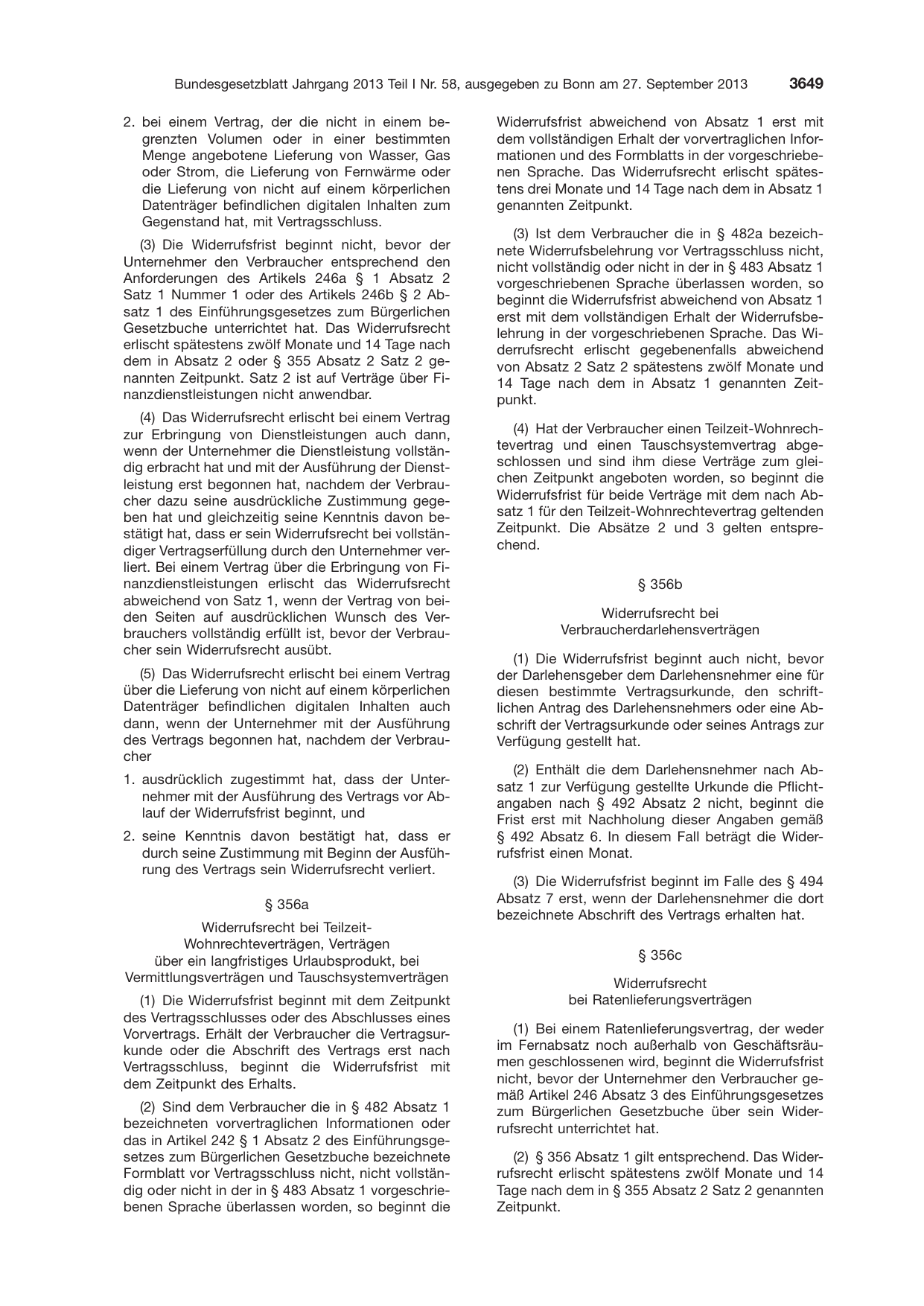 BGBl. 2013, Seite 3649 — Originalseite als Abbildung