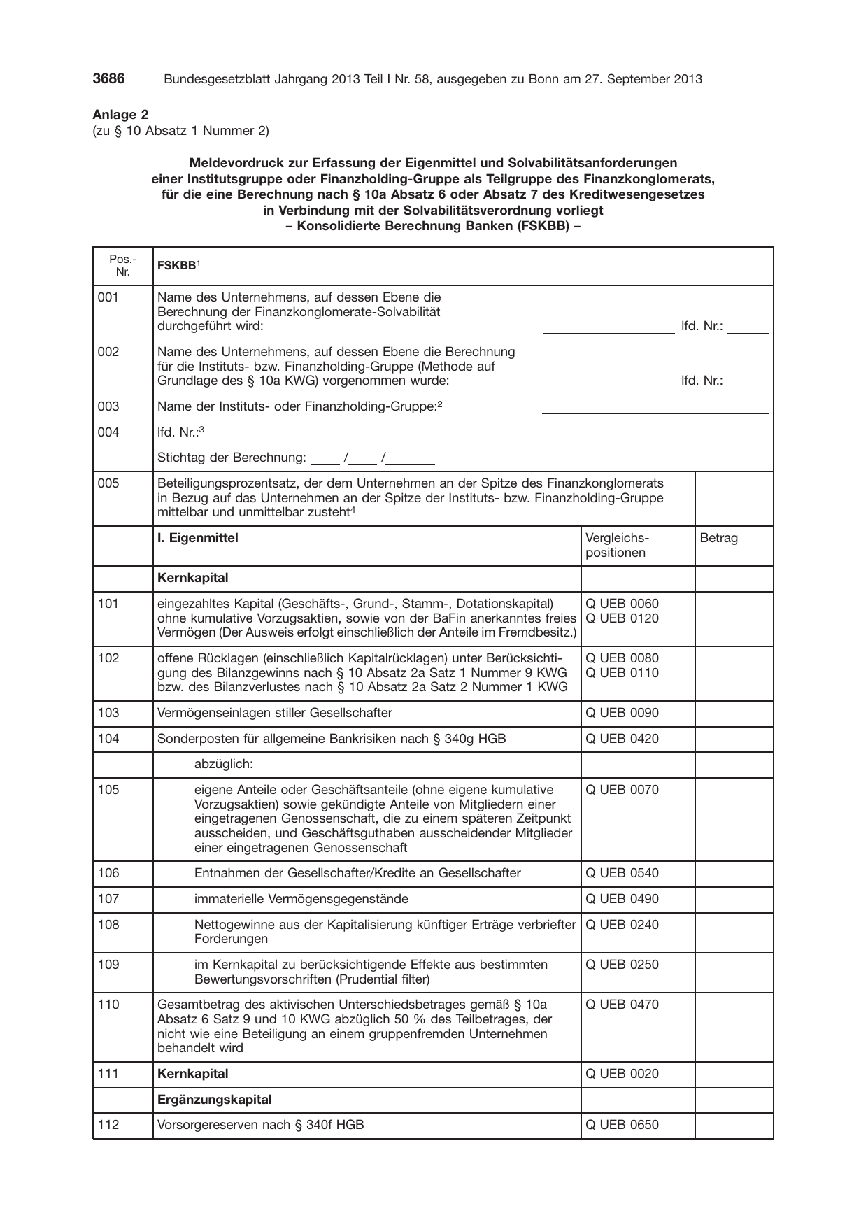 BGBl. 2013, Seite 3686 — Originalseite als Abbildung