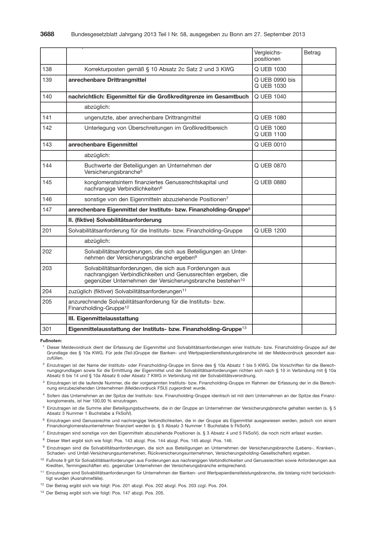 BGBl. 2013, Seite 3688 — Originalseite als Abbildung